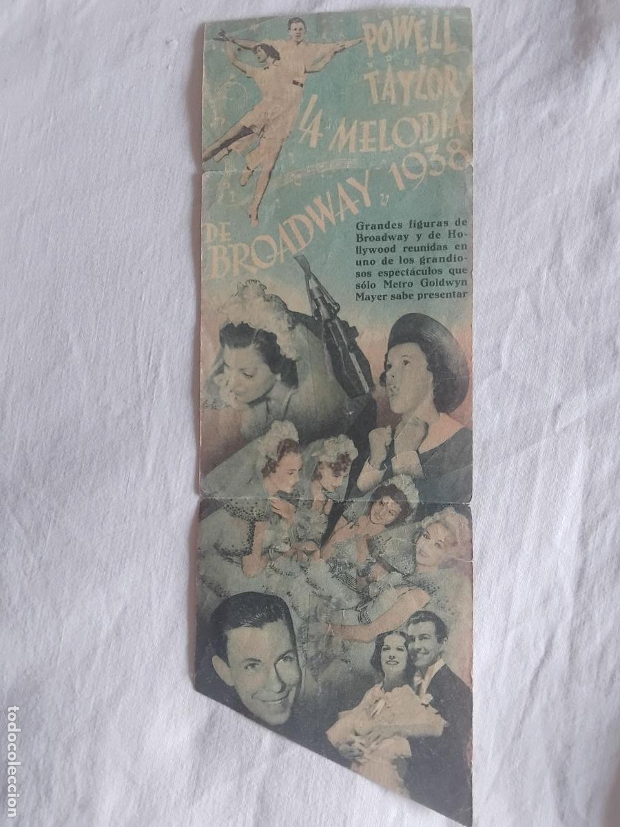 Cine: PROGRAMA DE CINE LA MELODIA DE BROADWAY 1938. CINE OLIMPIA. - Foto 2