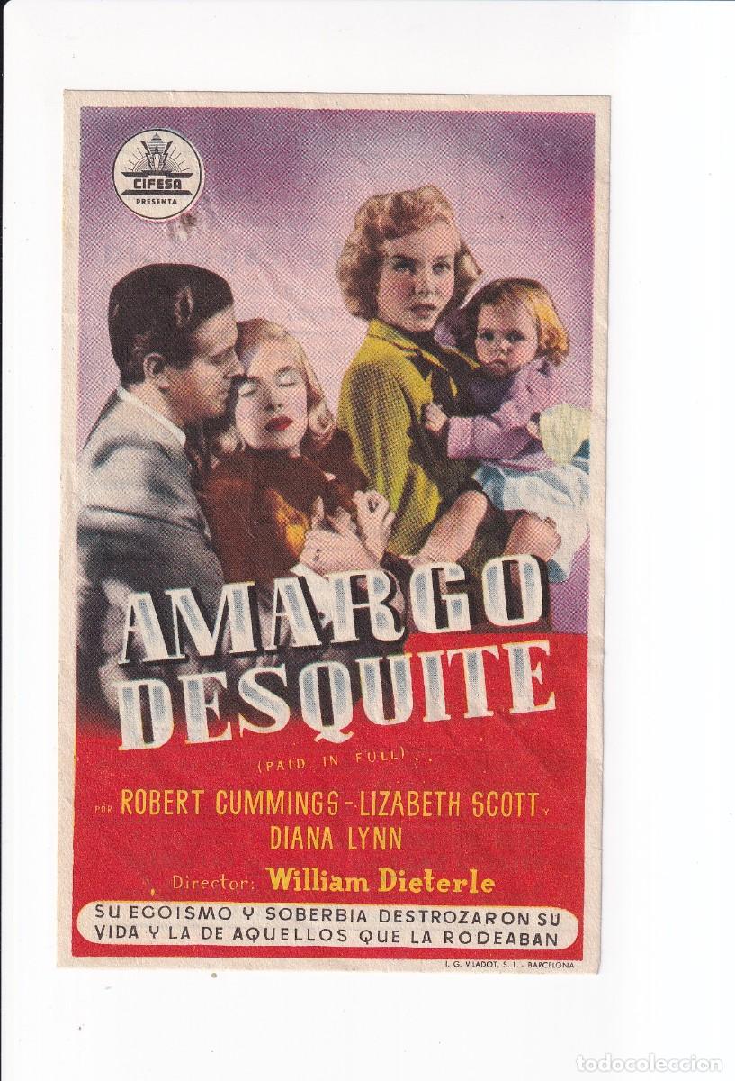 Cine: AMARGO DESQUITE : ROBERT CUMMINGS