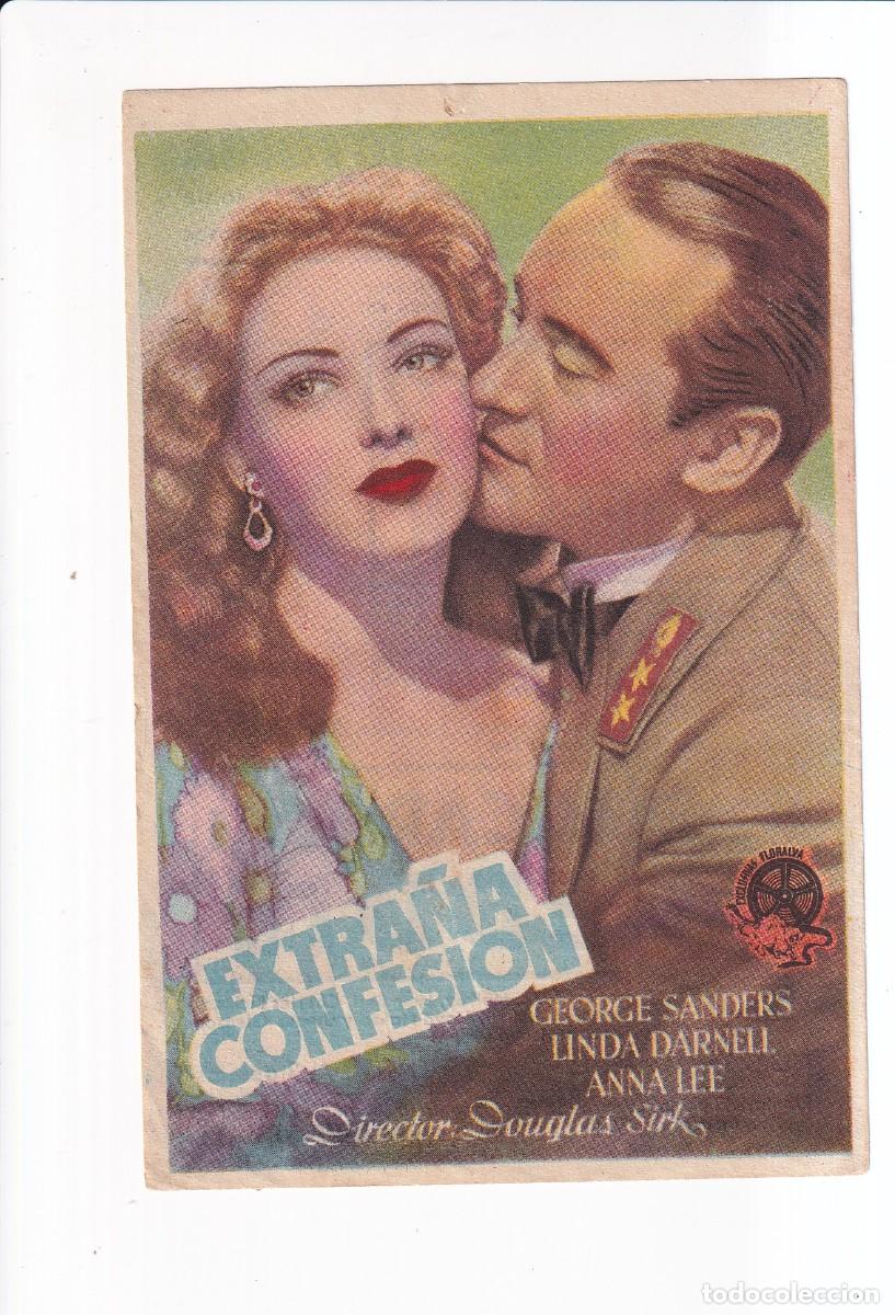 Cine: EXTRA&Ntilde;A CONFESION : GEORGE SANDERS