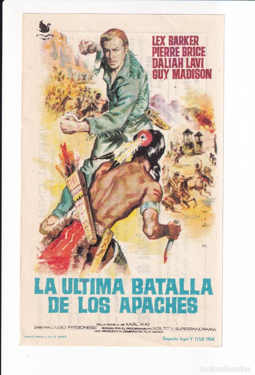 Cine: LA ULTIMA BATALLA DE LOS APACHES : LEX BARKER