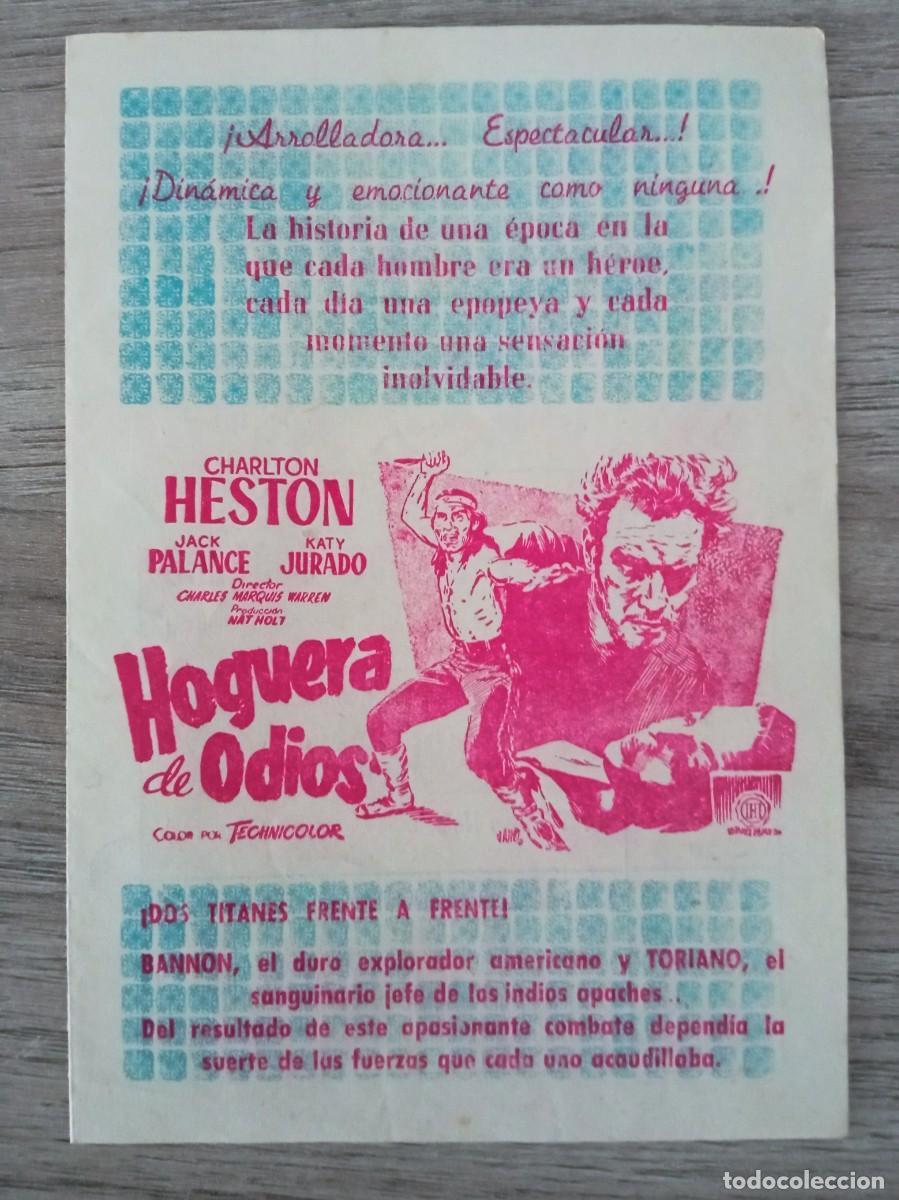Cine: HOGUERA DE ODIOS, CHARLTON HESTON, KATY JURADO, EL REY DE LOS BOSQUES, CINE MAR, PORTUGALETE