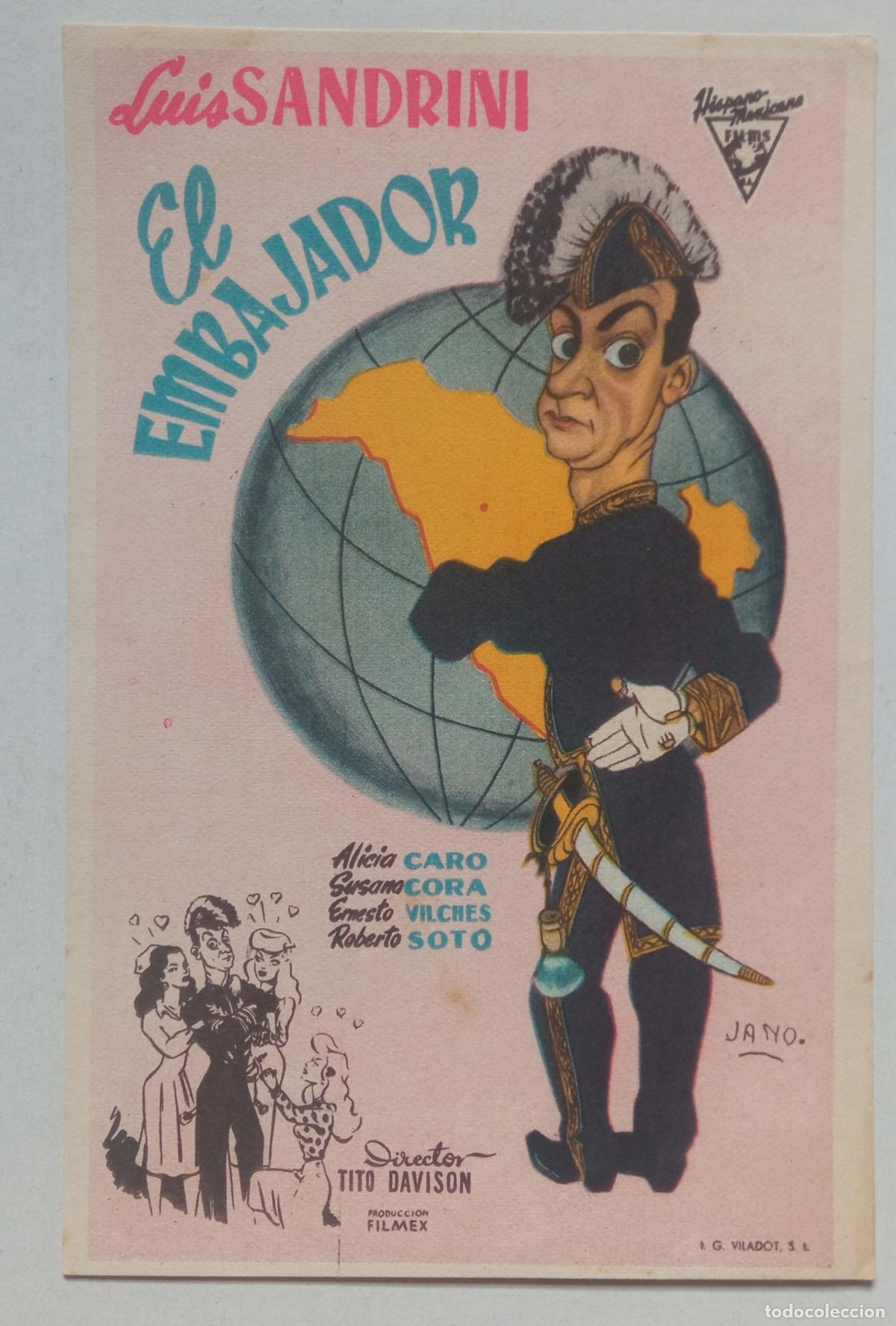 Cine: PROGRAMA DE CINE. LUIS SANDRINI. EL EMBAJADOR. PORTADA DE JANO.