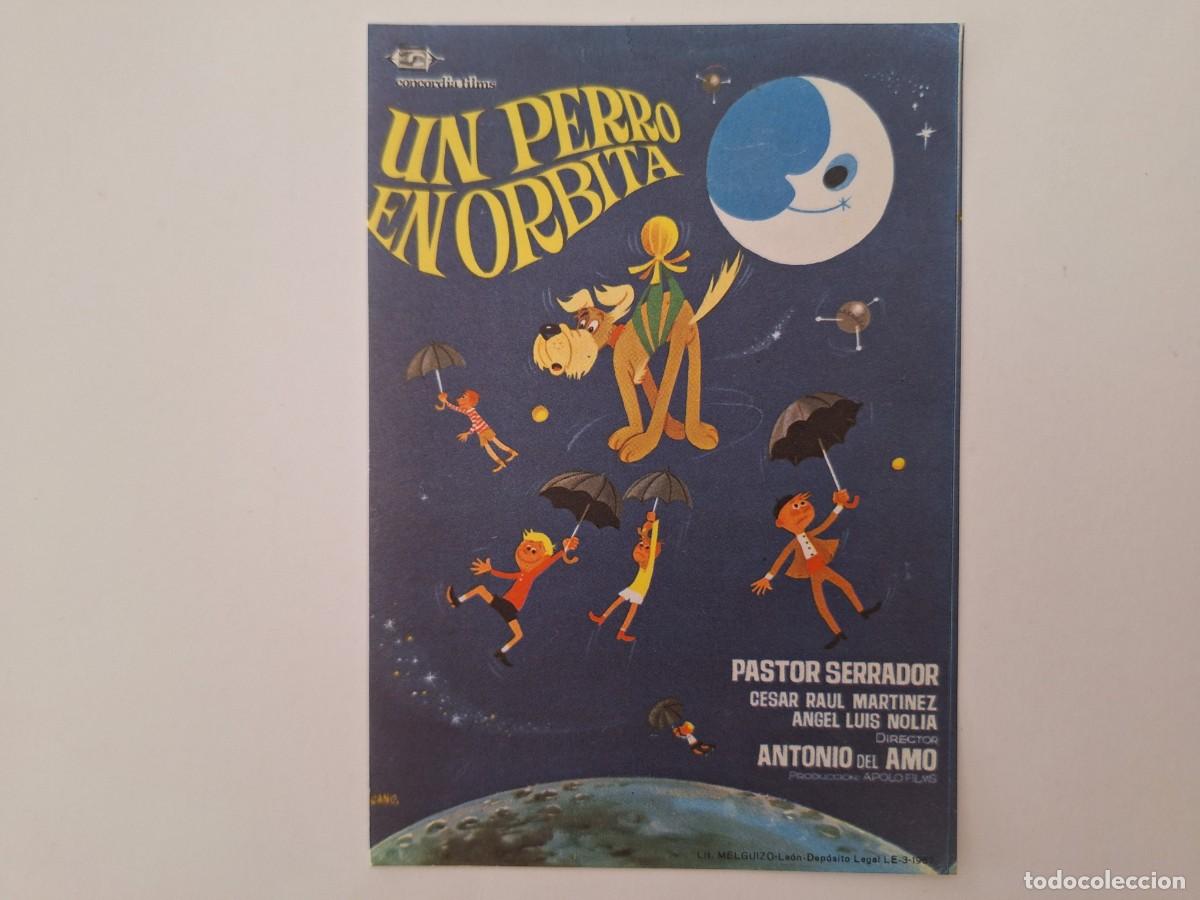 Folhetos de m&atilde;o de filmes antigos de cinema: CINE FOLLETO DE MANO UN PERRO EN ORBITA SIN PUBLICIDAD FMD RV 52