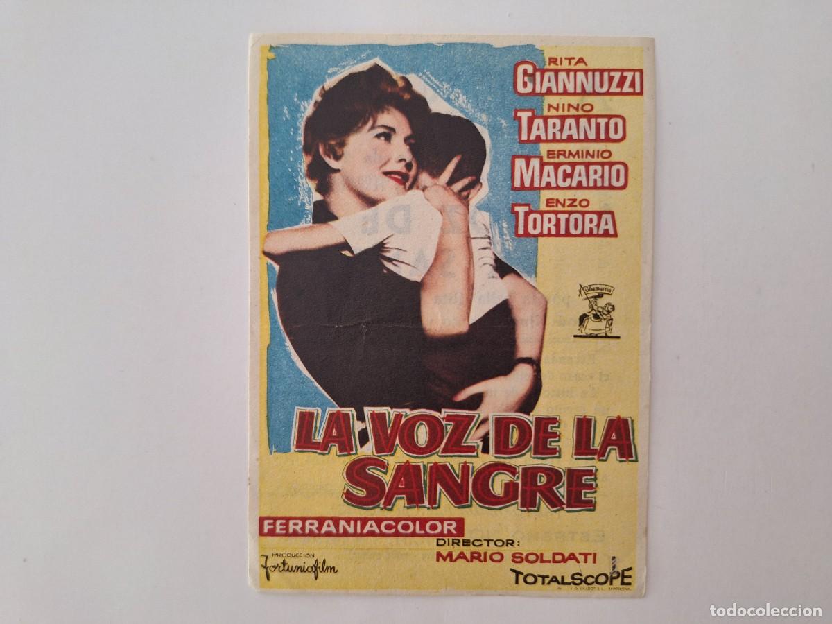 Cine: CINE FOLLETO DE MANO LA VOZ DE LA SANGRE CON PUBLICIDAD CINE AVENIDA FMD RV 53