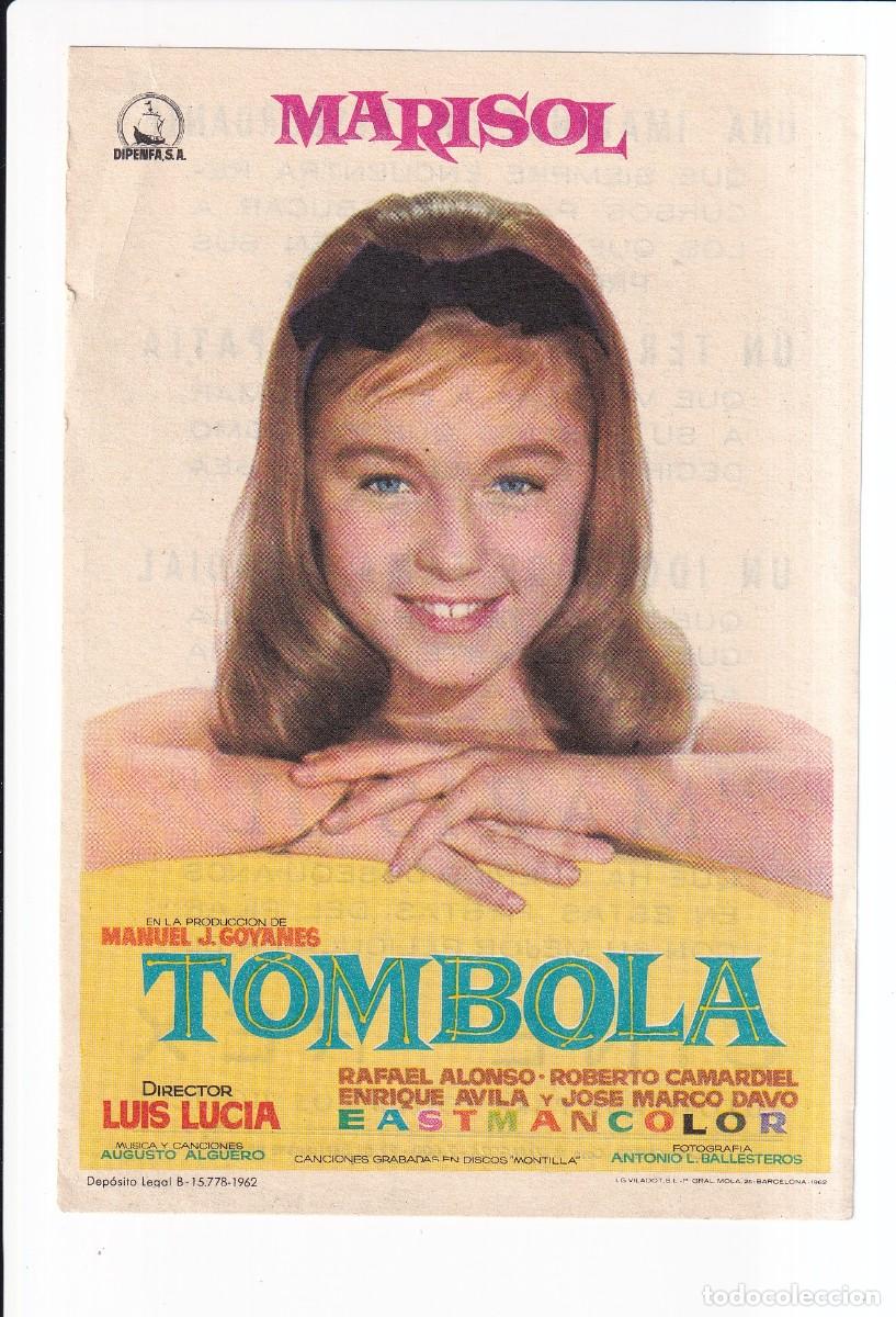 Cine: TOMBOLA : MARISOL, RAFAEL ALONSO