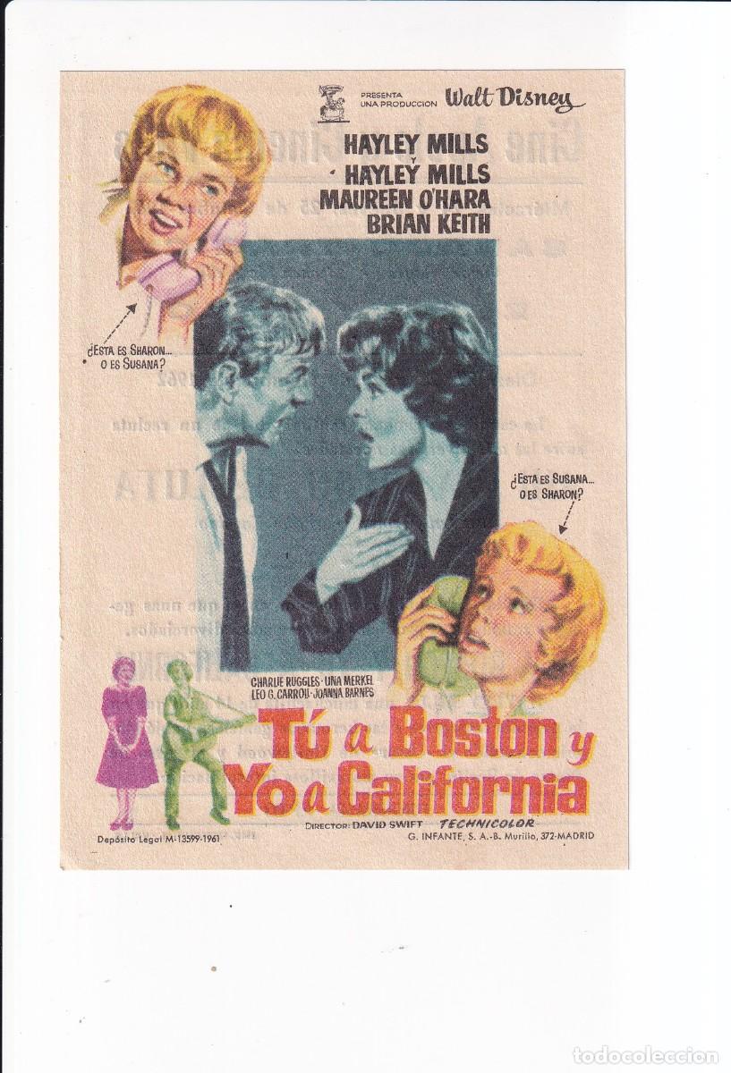 Cine: TU A BOSTON Y YO A CALIFORNIA : HAYLEY MILLS