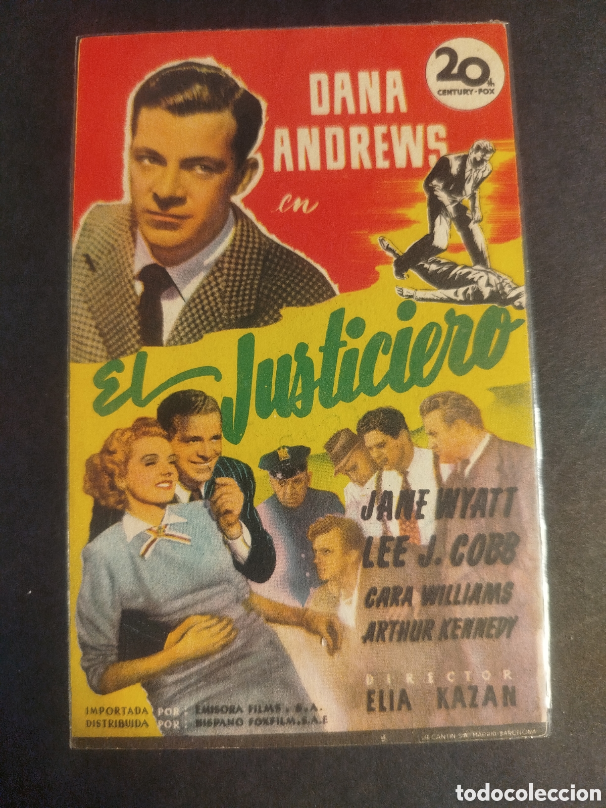 Cine: EL JUSTICIERO C/SELLO IMPRESO - Foto 1