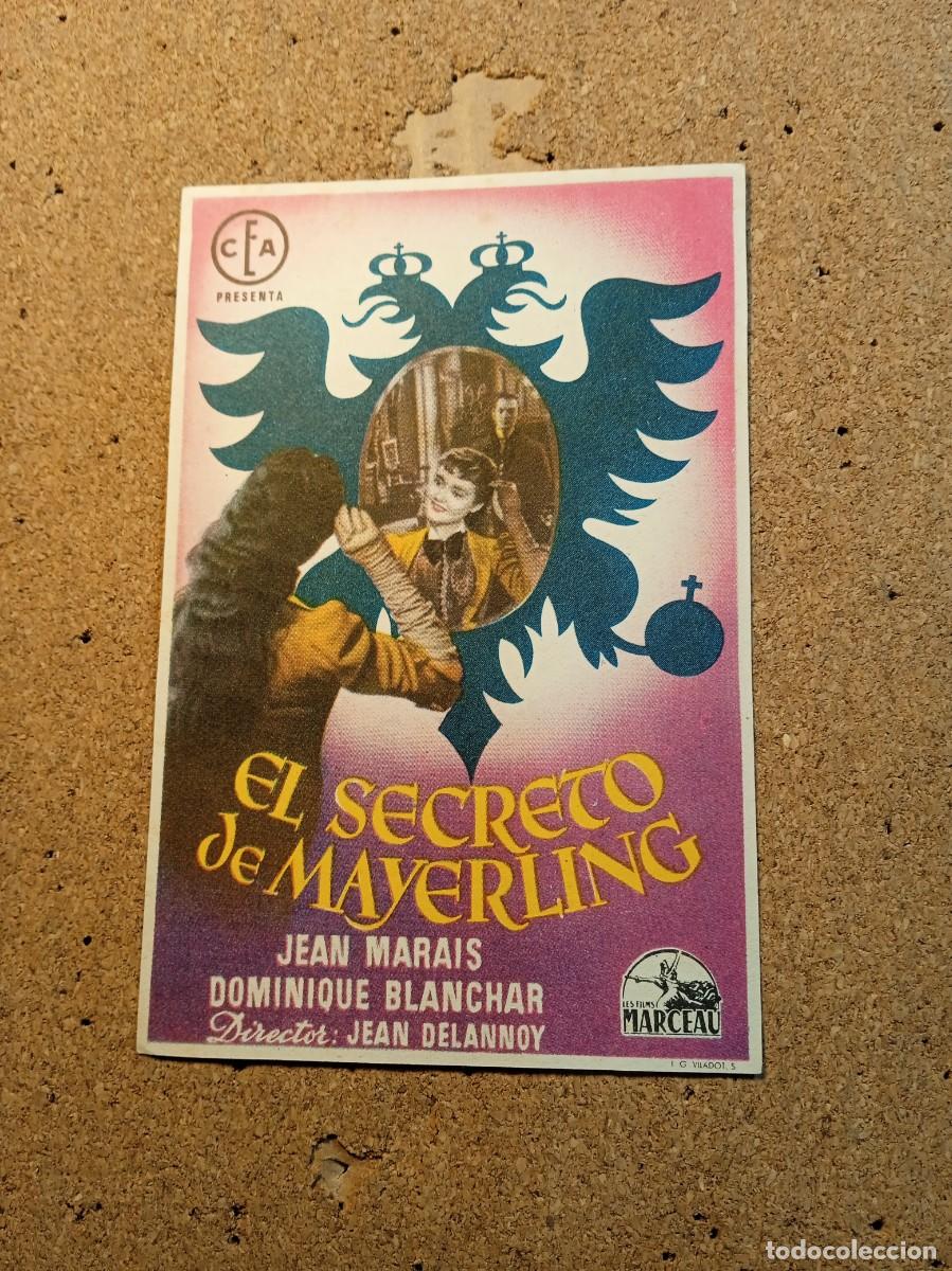 Folhetos de m&atilde;o de filmes antigos de cinema: FOLLETO DE MANO SIN PUBLCIDAD EL SECRETO DE MAYERLING