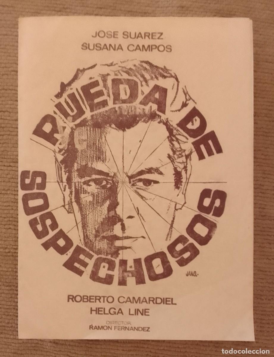 Cine: PROGRAMA DE CINE. RUEDA DE SOSPECHOSOS. DOBLE. JANO. JOSE SUAREZ. SUSANA CAMPOS. DE MANO.