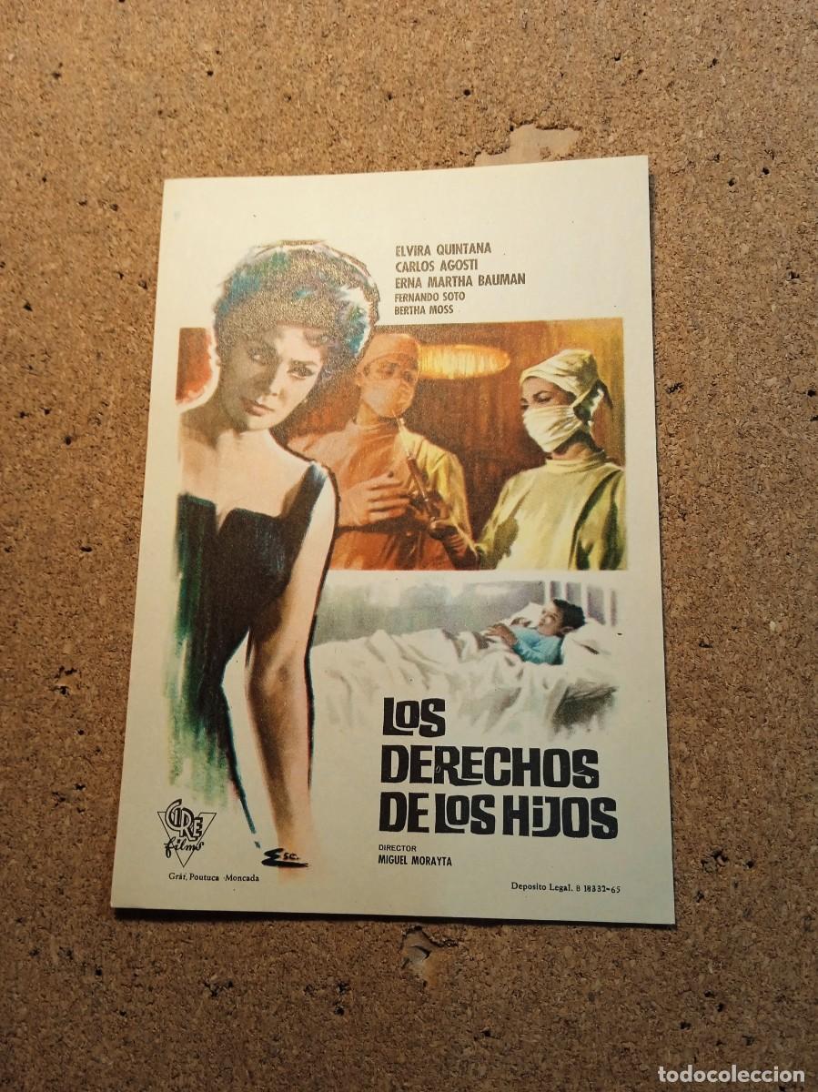 Folhetos de m&atilde;o de filmes antigos de cinema: FOLLETO DE MANO SIN PUBLCIDAD LOS DERECHOS DE LOS HIJOS