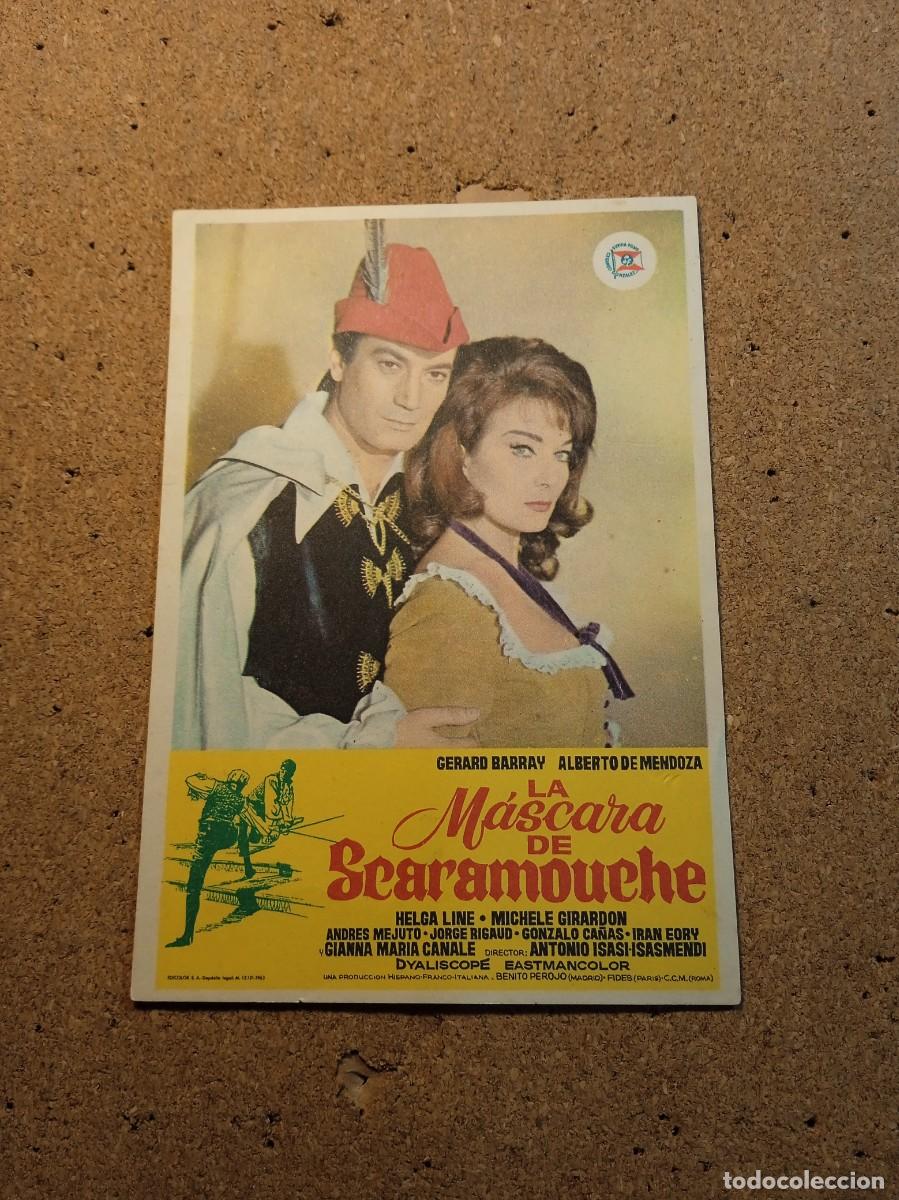 Kino: FOLLETO DE MANO SIN PUBLCIDAD LA MASCARA DE SCARAMOUCHE