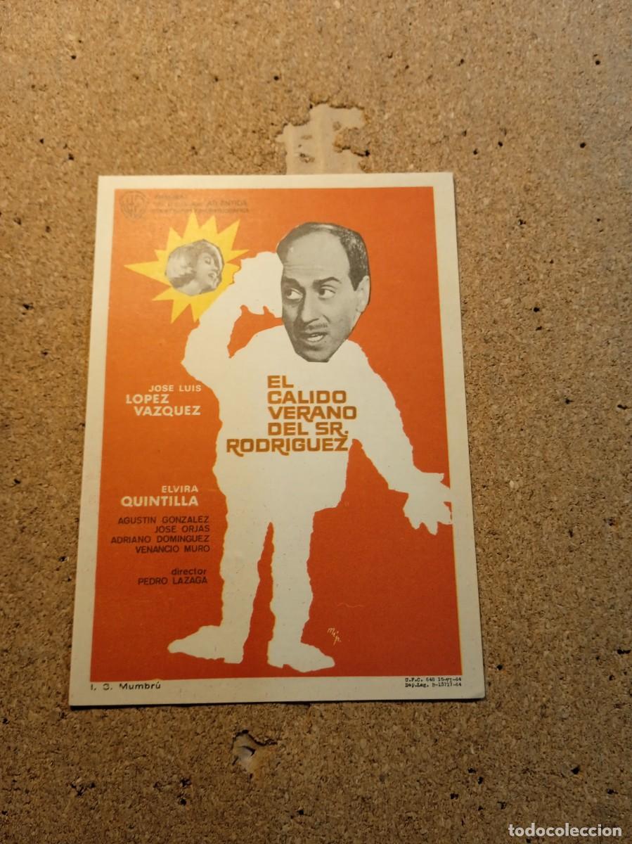  Flyers Publicitaires de films Anciens: FOLLETO DE MANO SIN PUBLCIDAD EL CALIDO VERANO DEL SR. RODRIGUEZ
