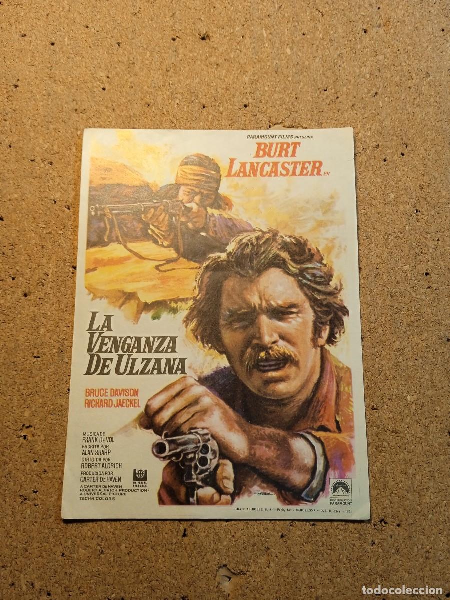  Flyers Publicitaires de films Anciens: FOLLETO DE MANO SIN PUBLCIDAD LA VENGANZA DE ULZANA