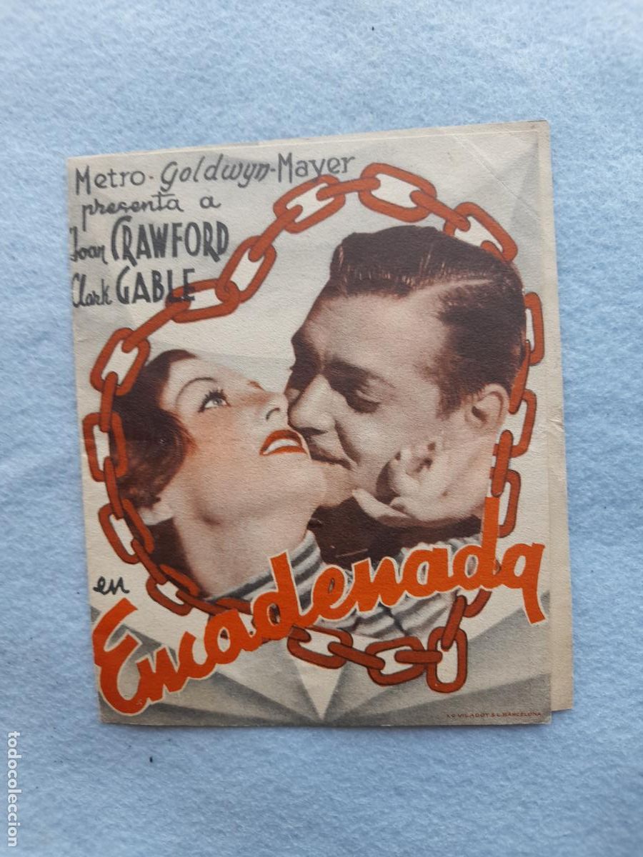  Flyers Publicitaires de films Anciens: Encadenada. Joan Crawford. Clarck Gable.
