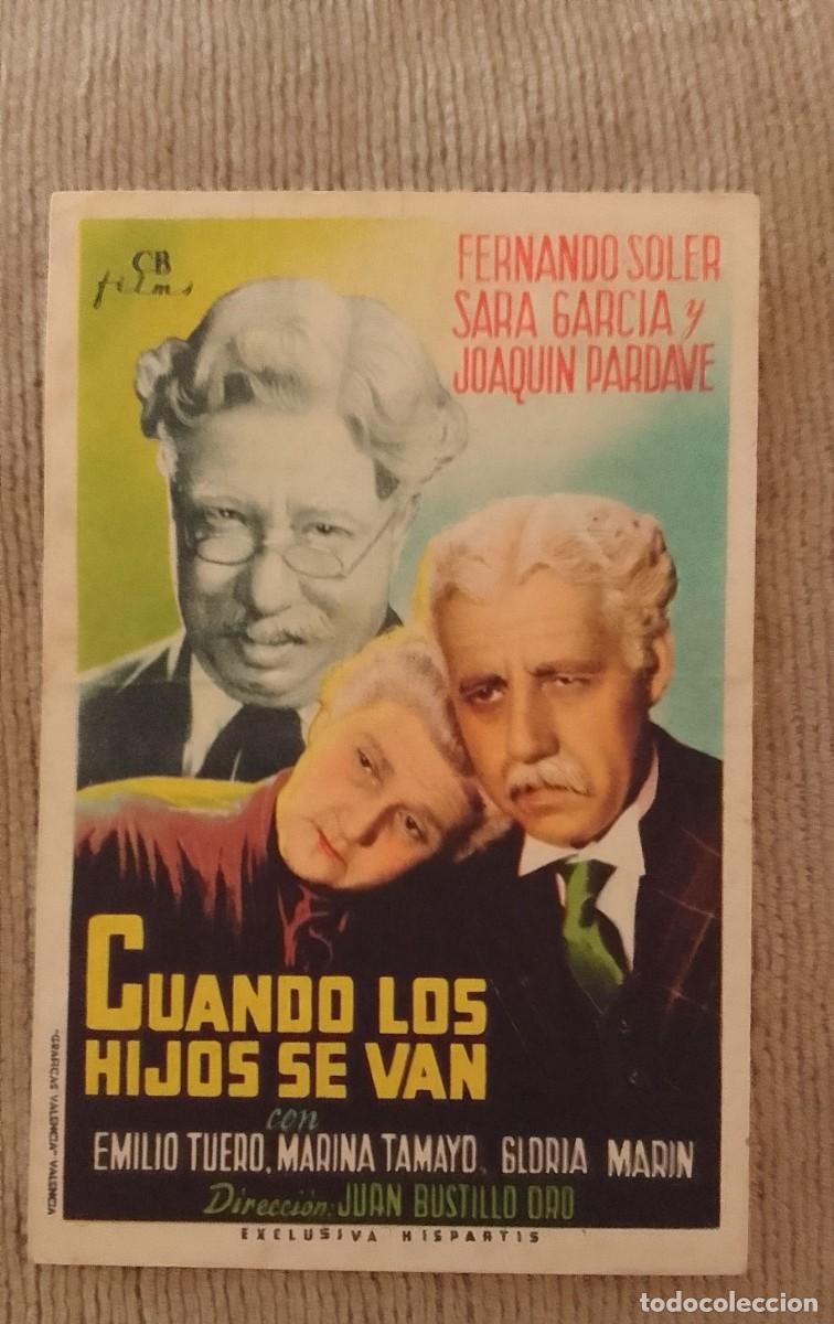 Cine: PROGRAMA DE CINE. CUANDO LOS HIJOS SE VAN. TEATRO ALBENIZ. GERONA. DE MANO.