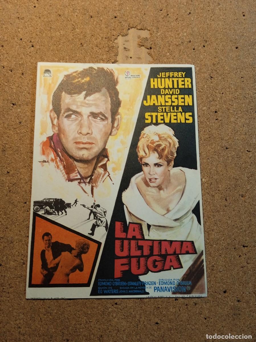  Flyers Publicitaires de films Anciens: FOLLETO DE MANO SIN PUBLCIDAD LA ULTIMA FUGA