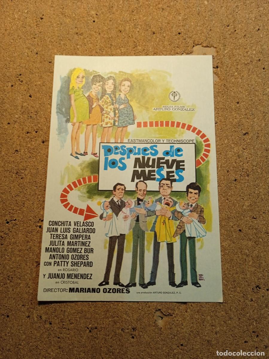  Flyers Publicitaires de films Anciens: FOLLETO DE MANO SIN PUBLCIDAD DESPUES DE LOS NUEVE MESES