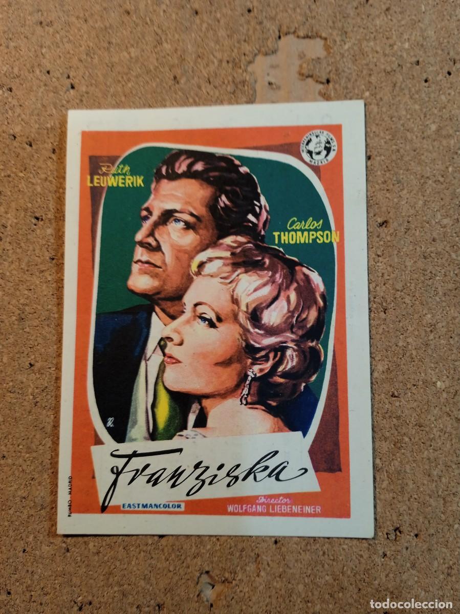 Folhetos de m&atilde;o de filmes antigos de cinema: FOLLETO DE MANO CON PUBLICIDAD FRANZISKA