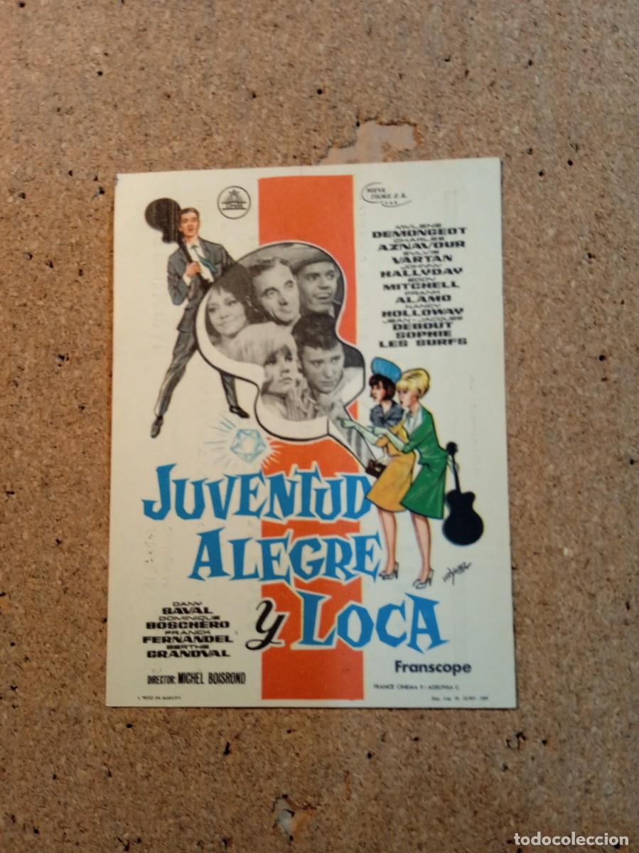 Kino: FOLLETO DE MANO CON PIBLCIDAD JUVENTUD ALEGRE Y LOCA