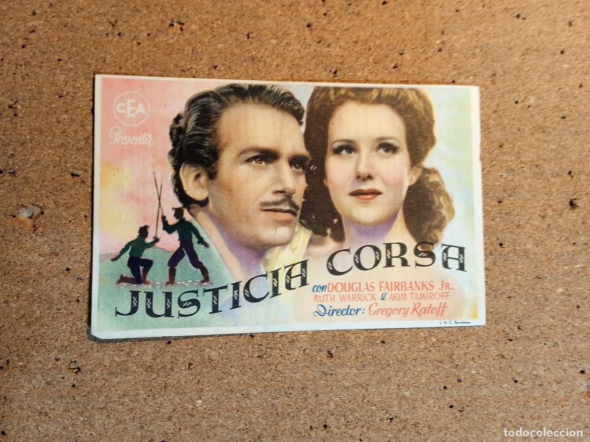 Kino: FOLLETO DE MANO CON PIBLCIDAD JUSTICIA CORSA