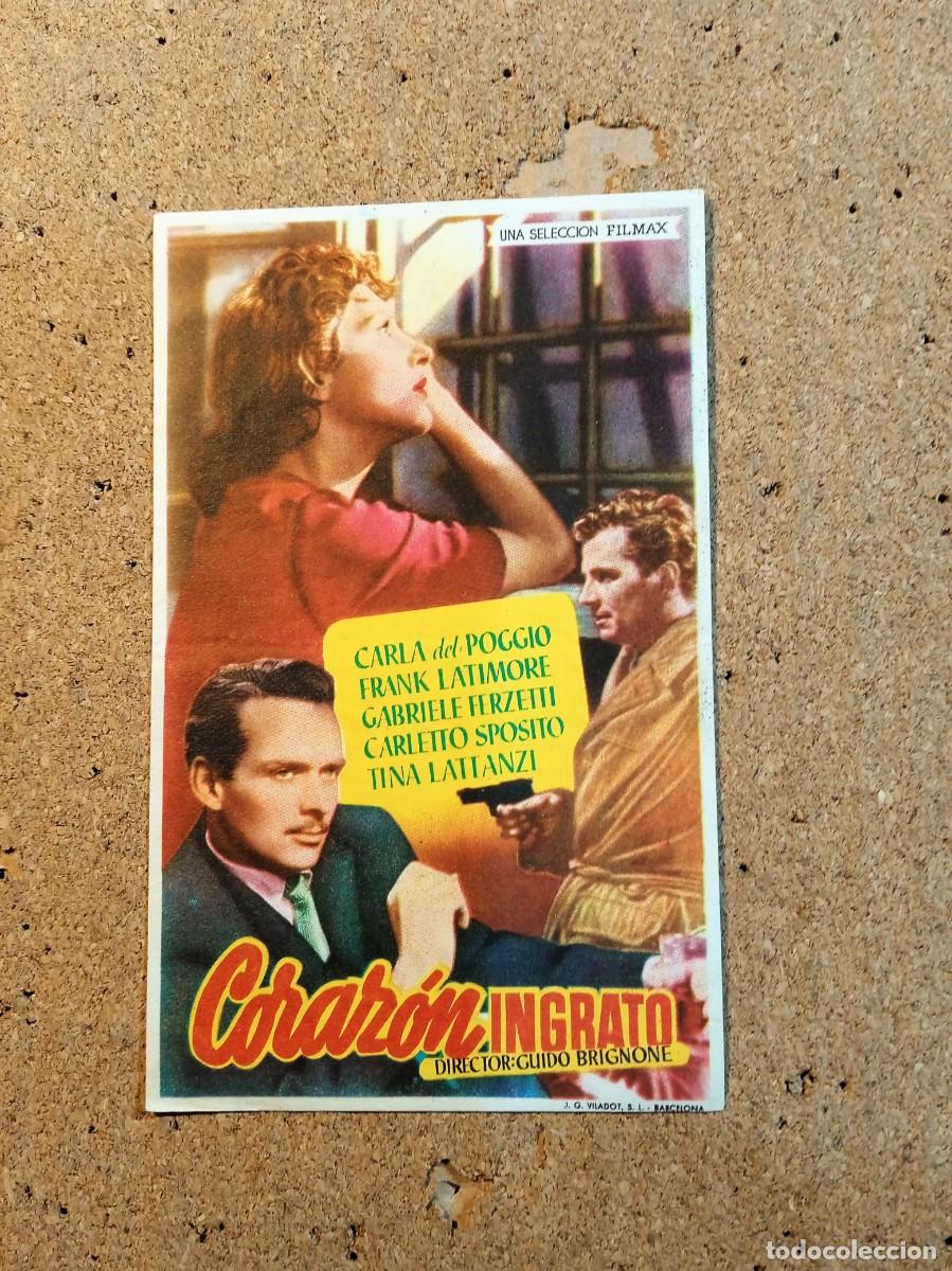 Kino: FOLLETO DE MANO CON PIBLCIDAD CORAZON INGRATO