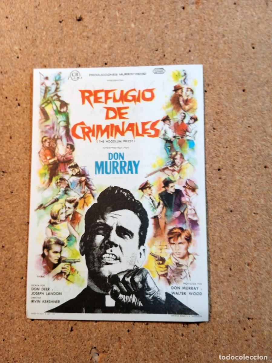 Cine: FOLLETO DE MANO CON PIBLCIDAD REFUGIO DE CRIMINALES