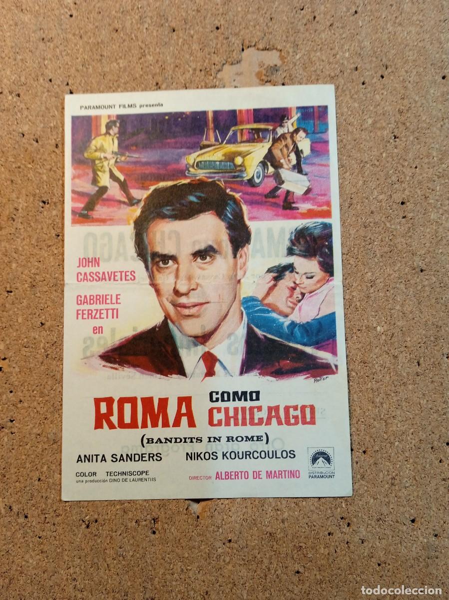 Cine: FOLLETO DE MANO CON PIBLCIDAD ROMA COMO CHICAGO