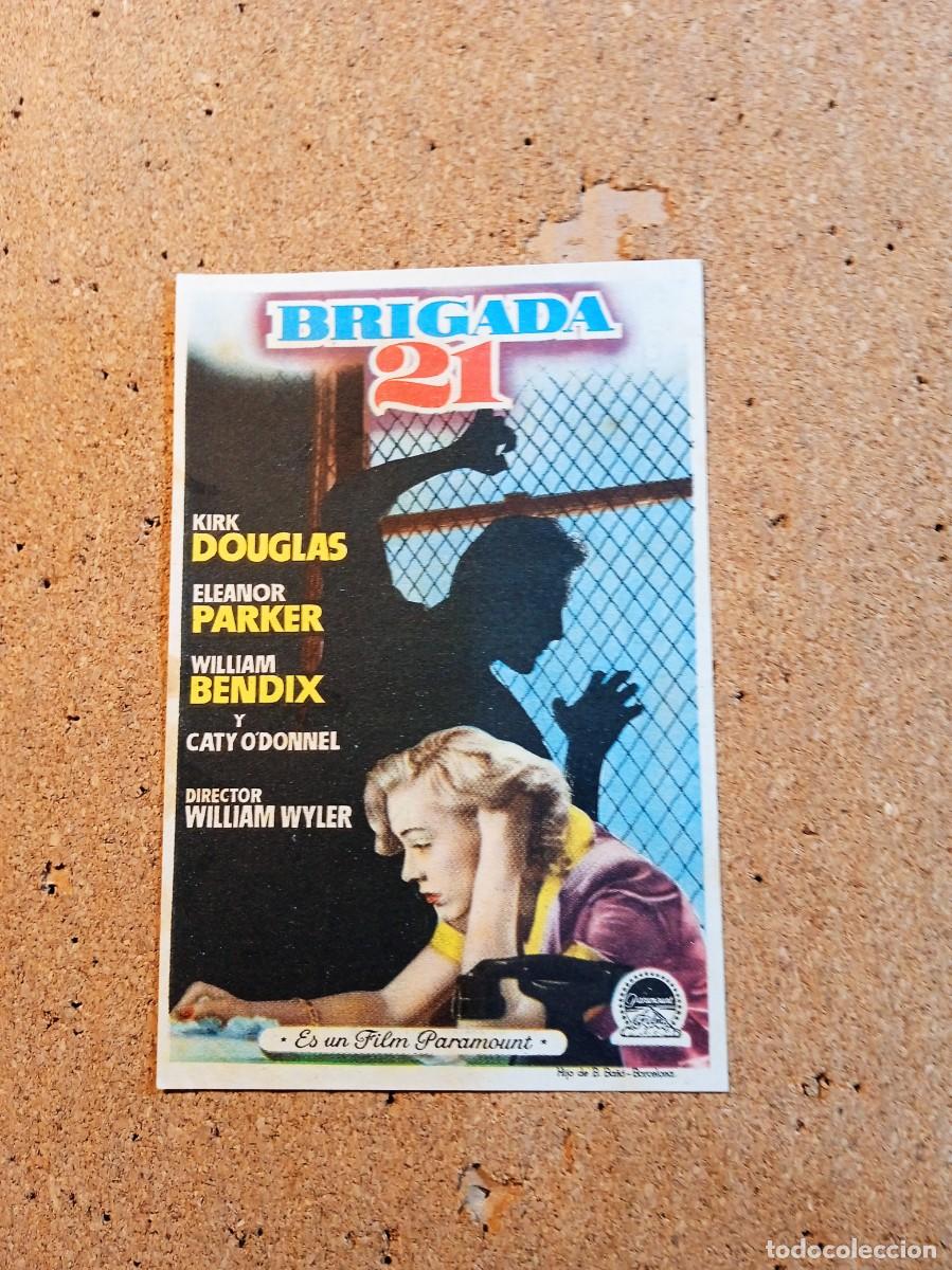 Cine: FOLLETO DE MANO CON PUBLICIDAD BRIGADA 21