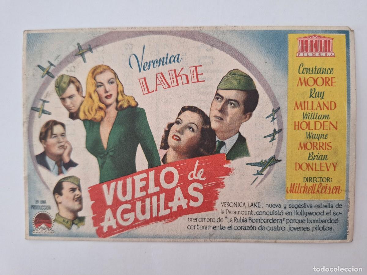 Cine: CINE FOLLETO DE MANO VUELO DE AGUILAS CON PUBLICIDAD TEATRO CIRCO ALBACETE FMD RV 55