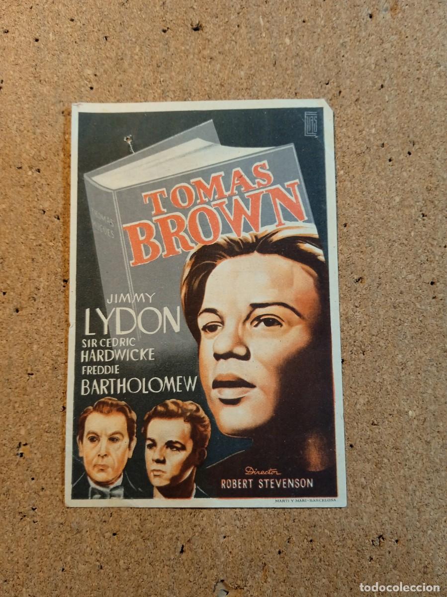 Folhetos de m&atilde;o de filmes antigos de cinema: FOLLETO DE MANO CON PUBLICIDAD TOMAS BROWN
