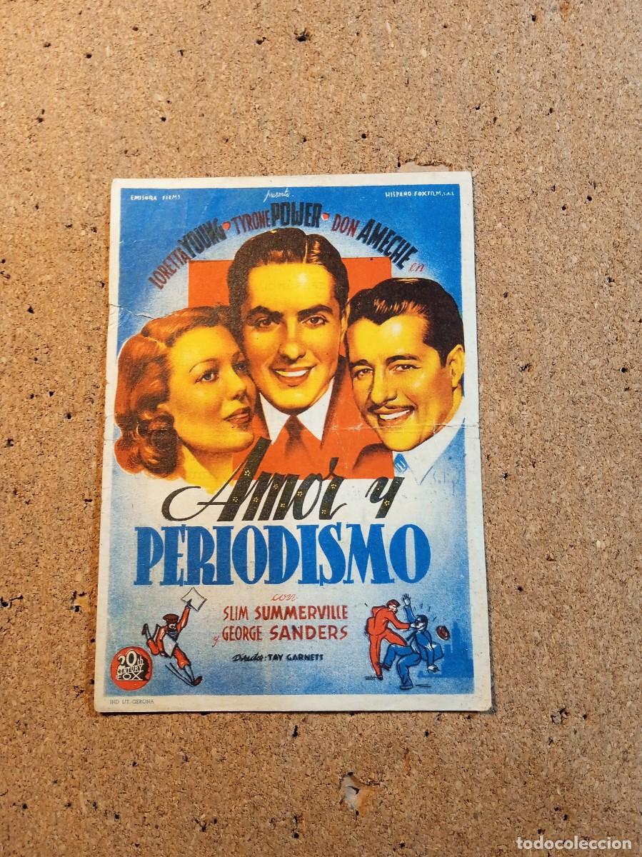  Flyers Publicitaires de films Anciens: FOLLETO DE MANO CON PUBLICIDAD AMOR Y PERIODISMO