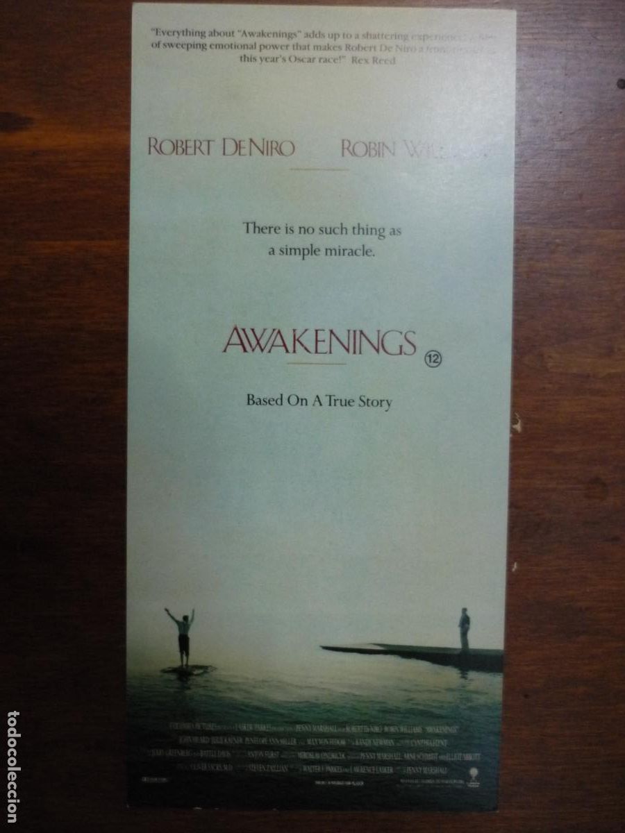 Cine: awakenings despertares - folleto mano original invitacion preestreno londres robin williams de niro