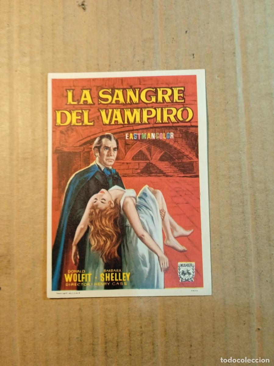  Flyers Publicitaires de films Anciens: FOLLETO DE MANO CON PUBLICIDAD LA SANGRE DEL VAMPIRO