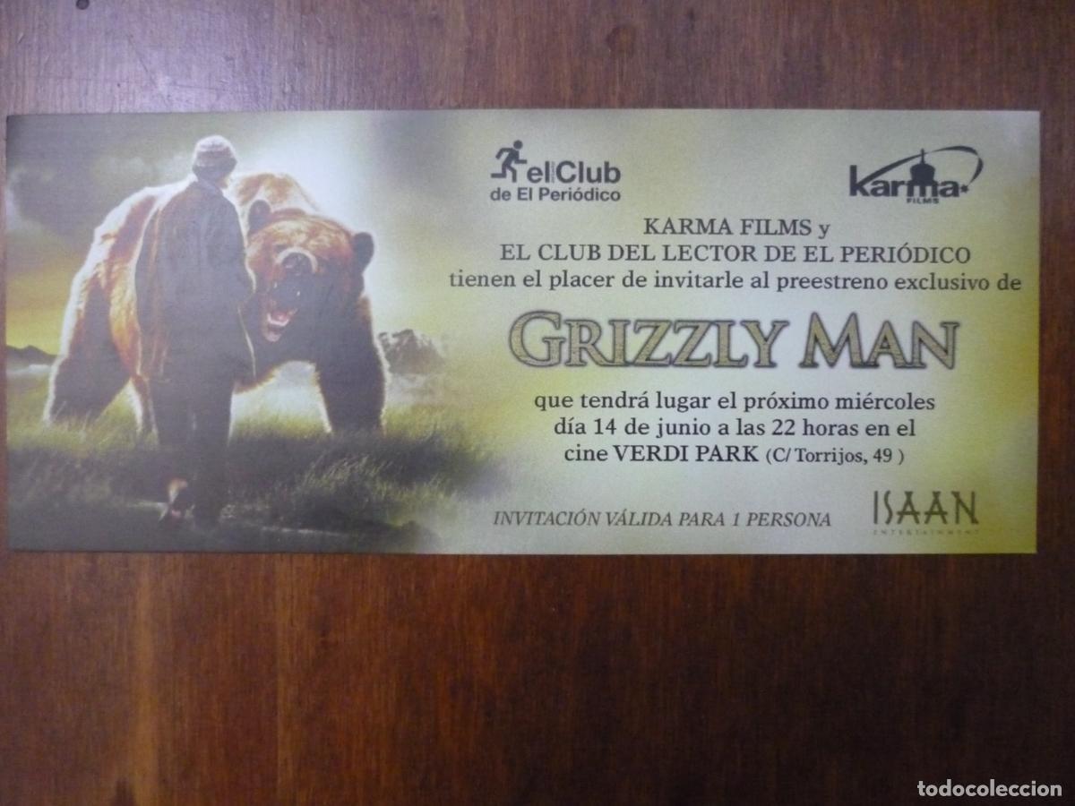 Cine: grizzly man - folleto mano original invitacion preestreno - werner herzog