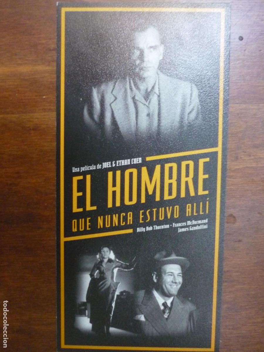 Cine: el hombre que nunca estuvo alli - folleto mano original invitacion preestreno - frances mcdormand