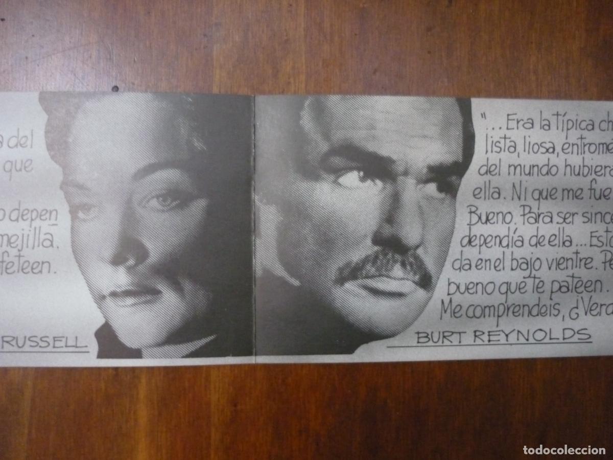Cine: contra toda ley - folleto mano original invitacion preestreno - burt reynolds theresa russell