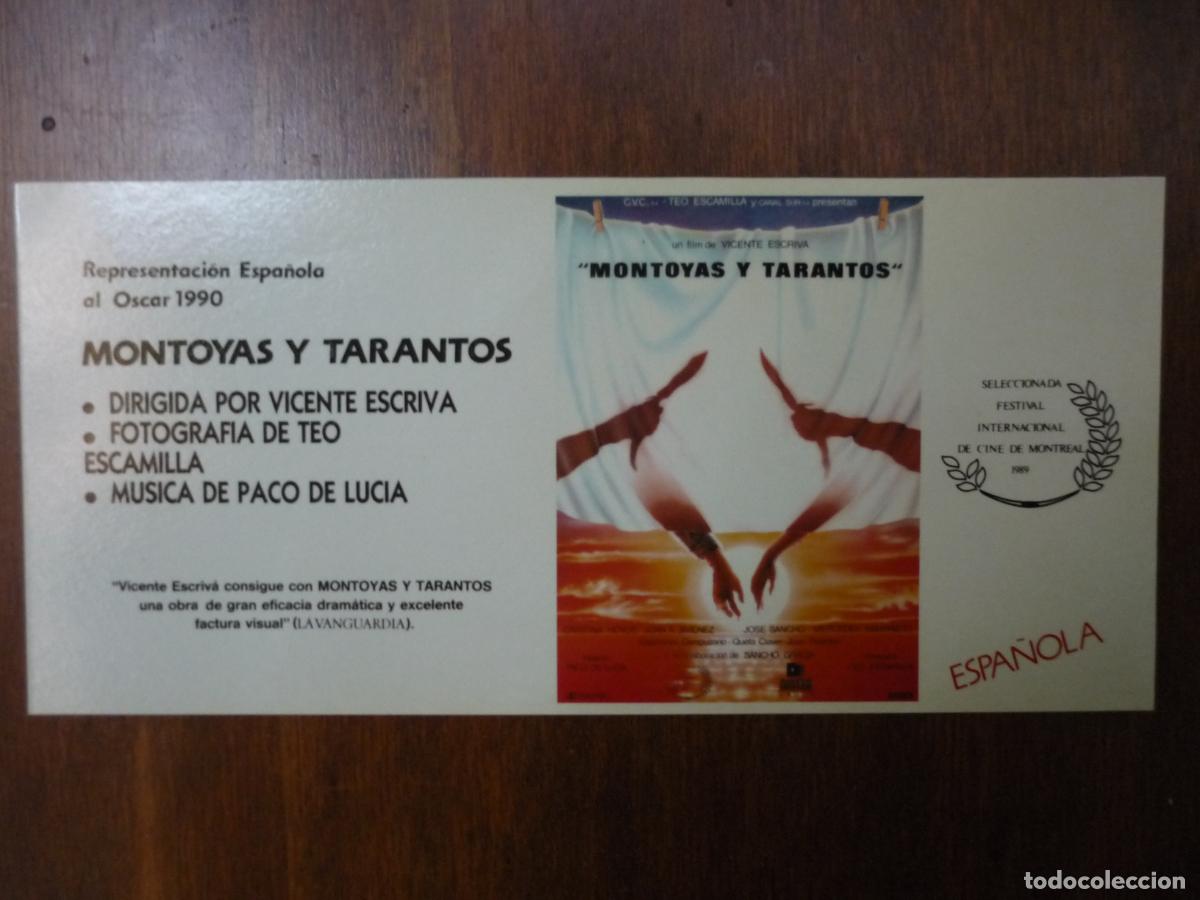 Cine: montoyas y tarantos - folleto mano original invitacion preestreno - cristina hoyos pac de lucia