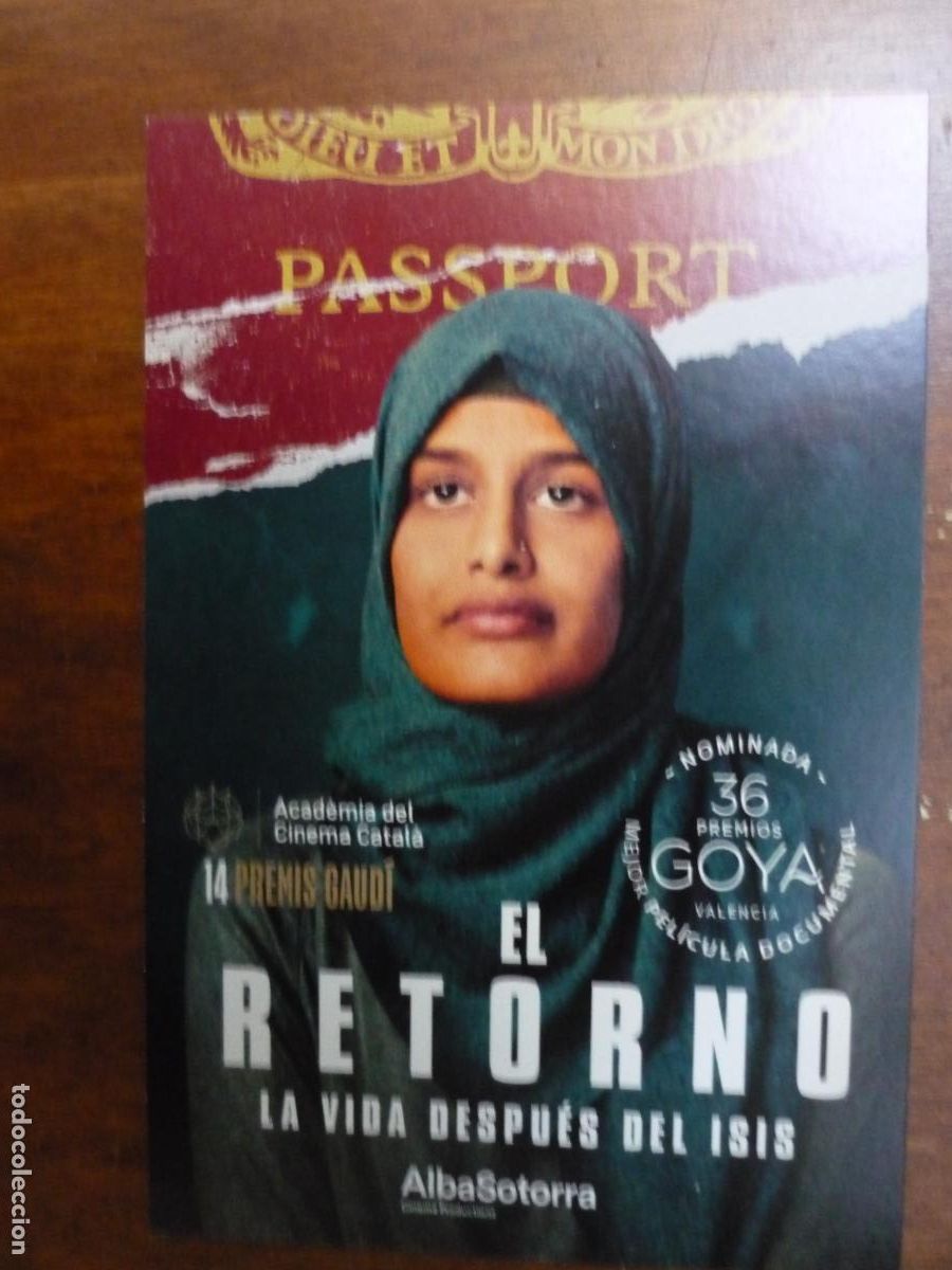 Cine: el retorno la vida despues de isis - folleto mano original postal - documental