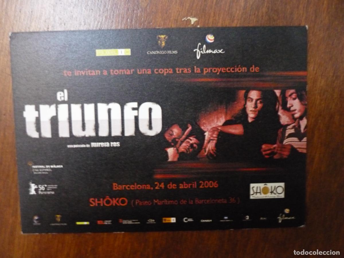 Cine: el triunfo - folleto mano original invitacin copa discoteca shoko - cine espa&ntilde;ol