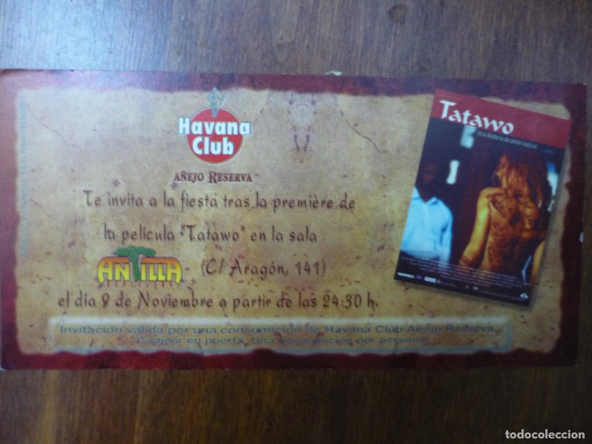 Cine: tatawo - folleto mano original invitacin copa discoteca antilla - cine espa&ntilde;ol