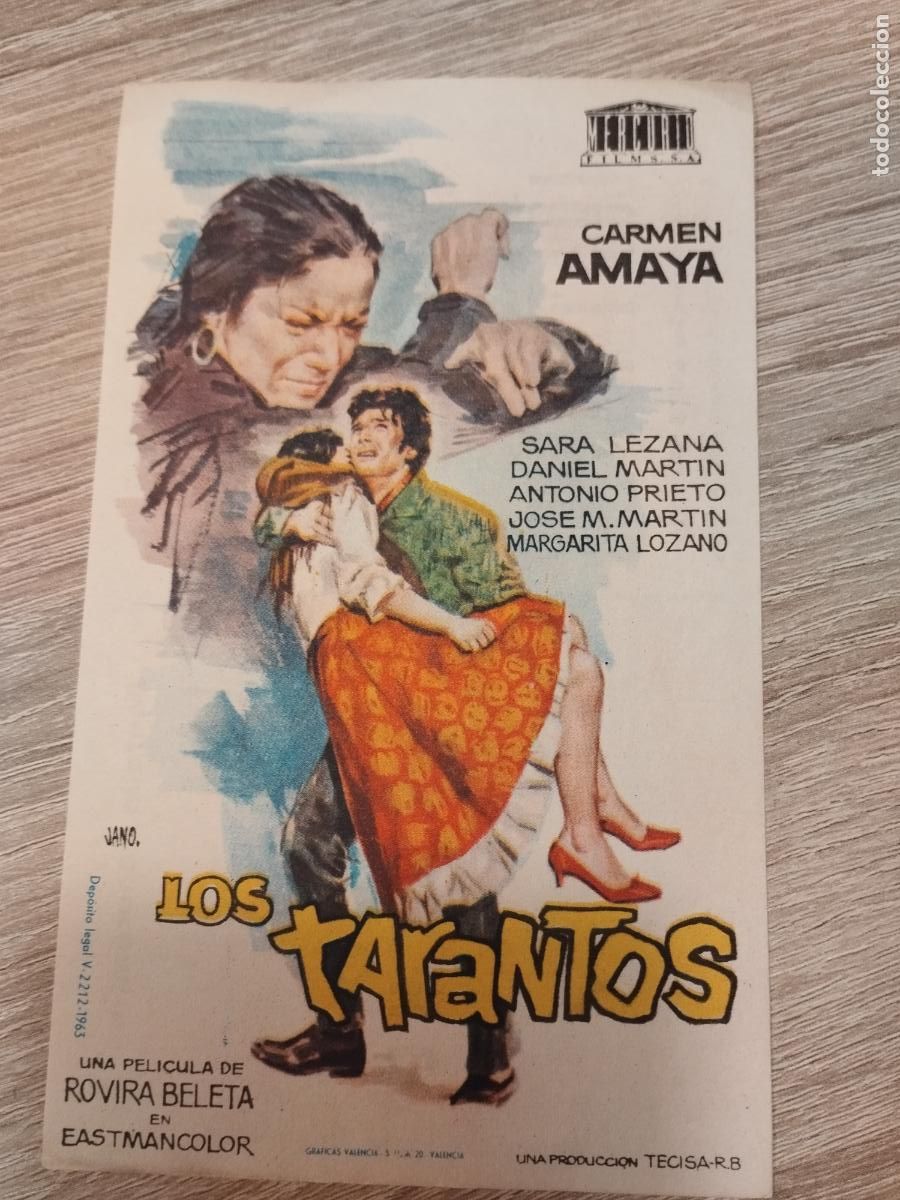 Kino: SEV. PROGRAMA DE CINE. LOS TARANTOS. CON CARMEN AMAYA. CINE MARIN. TERUEL.