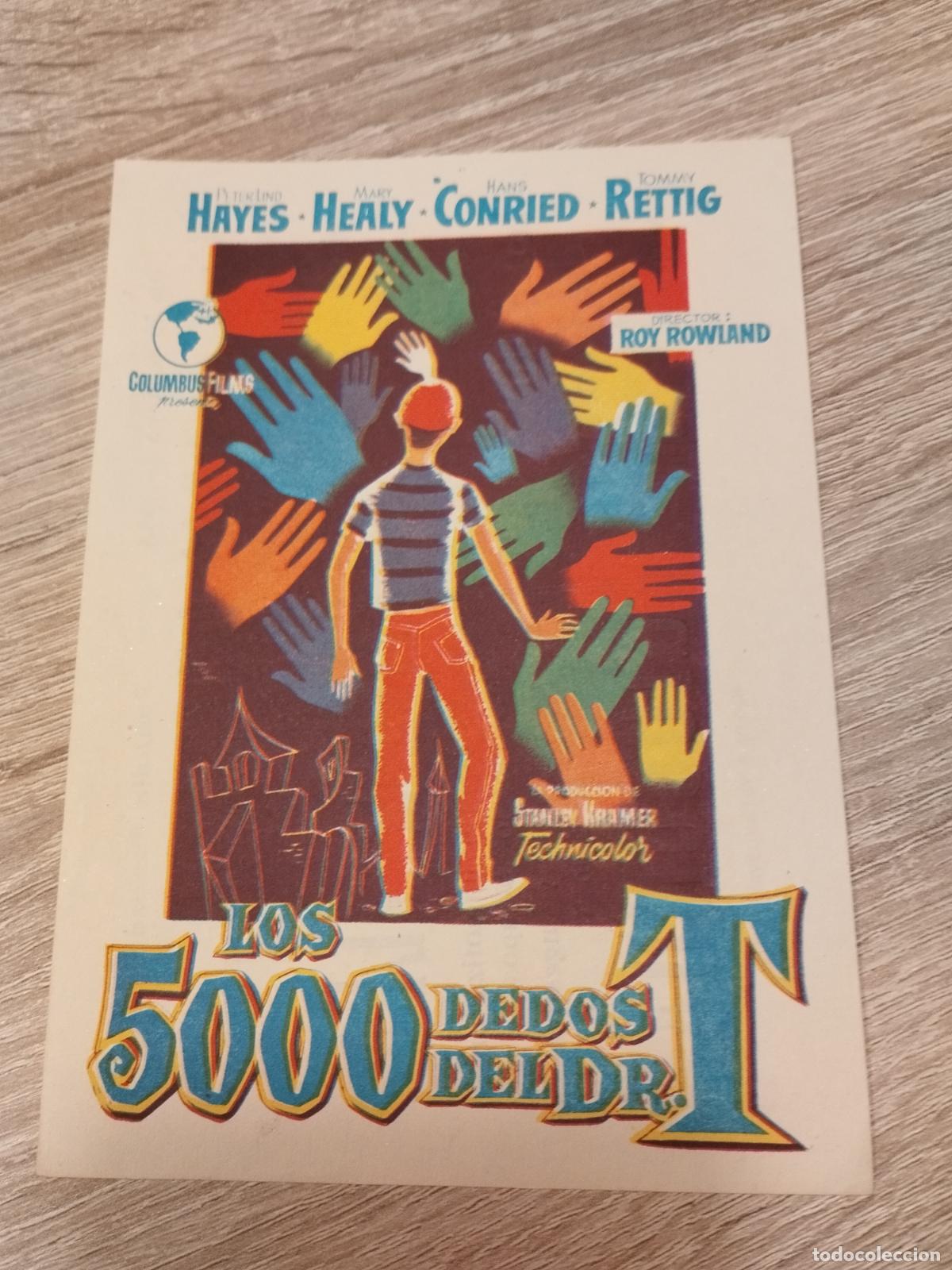 Flyers Publicitaires de Films Anciens: SEV. PROGRAMA DE CINE. LOS 5000 DEDOS DEL DOCTOR T. CINE MARIN. TERUEL.