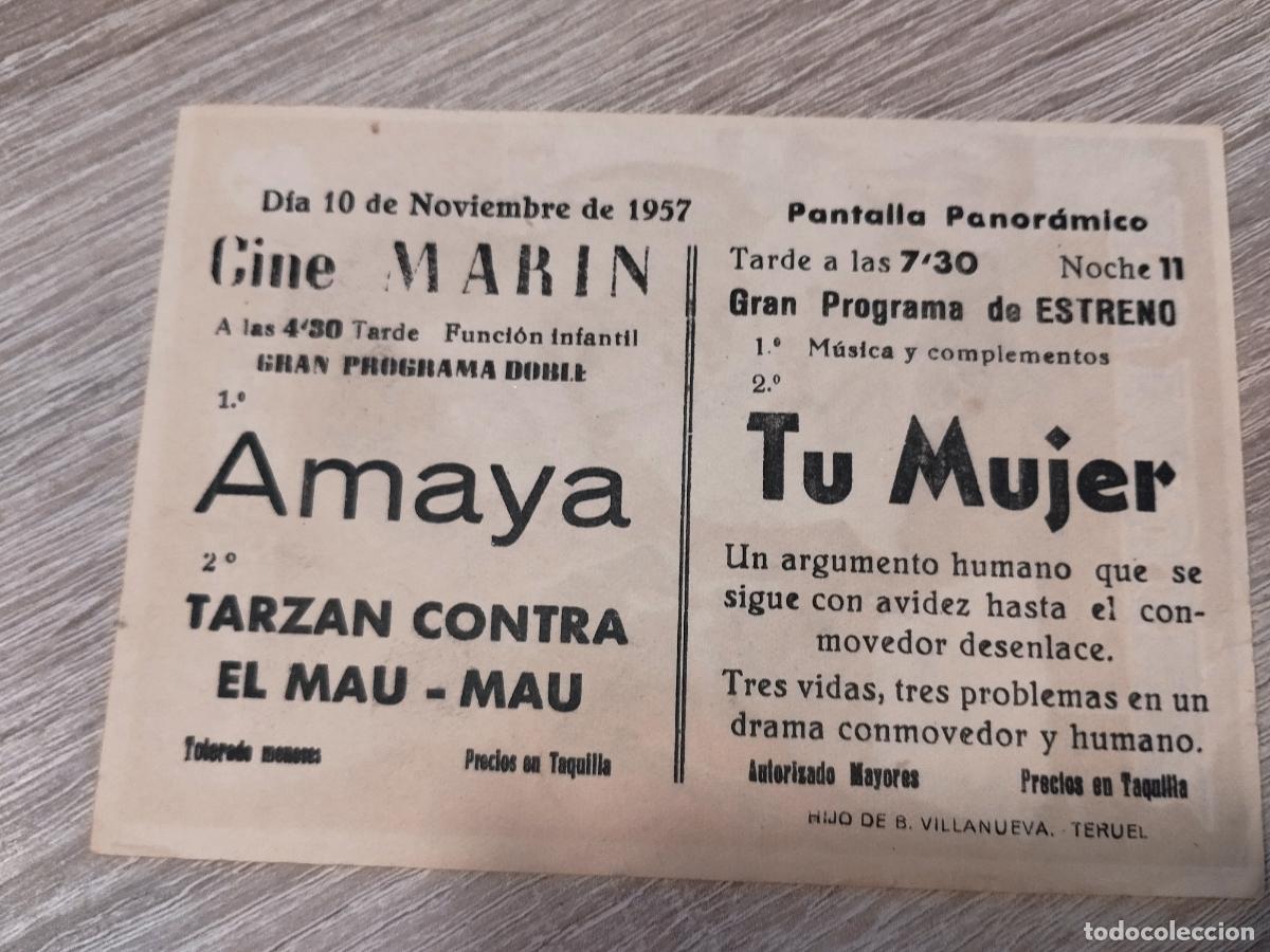 Cine: PROGRAMA DE CINE. TU MUJER. CINE MARIN. TERUEL - Foto 2