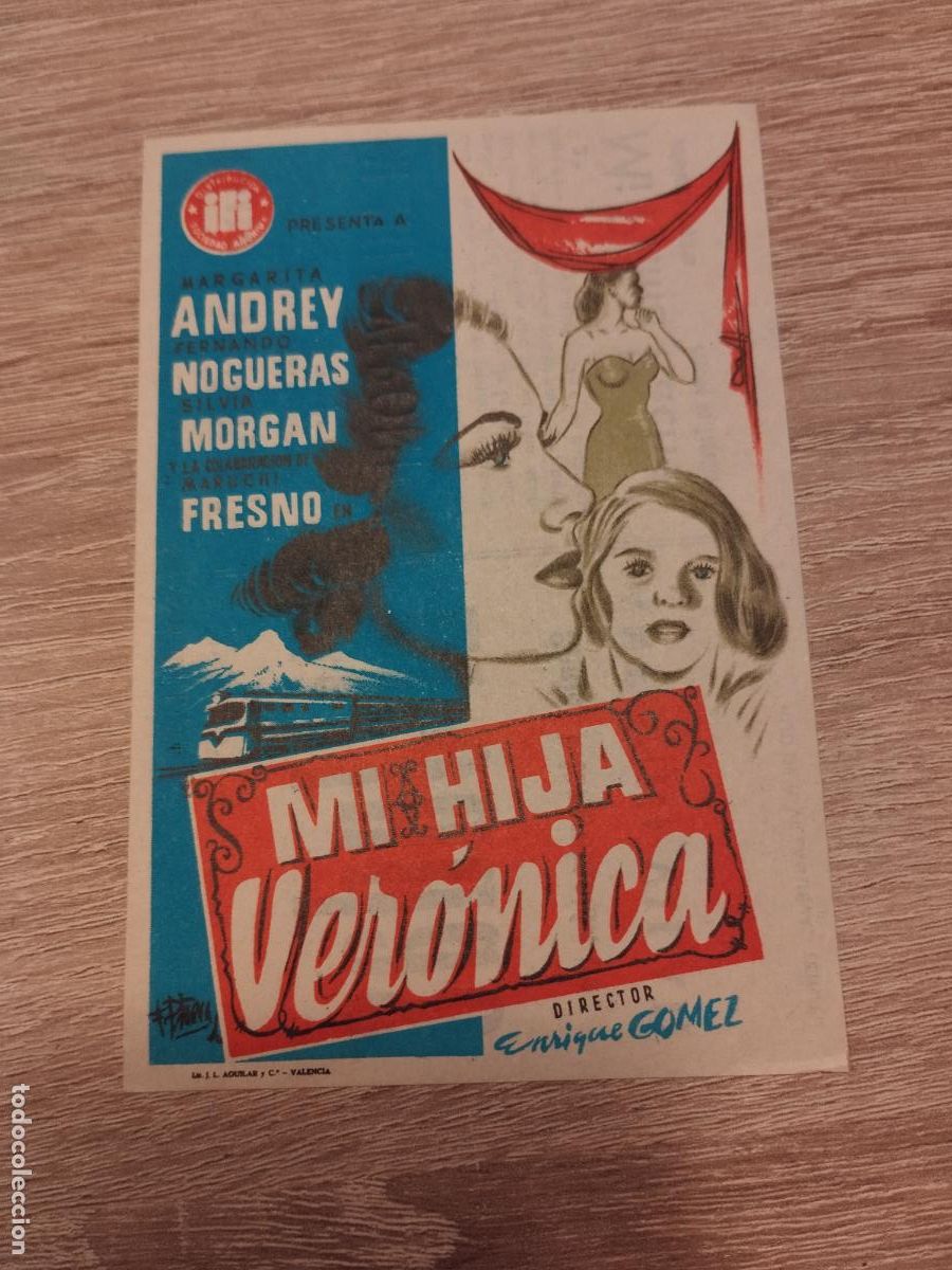 Flyers Publicitaires de Films Anciens: SEV. PROGRAMA DE CINE. MI HIJA VERONICA. CINE MARIN. TERUEL