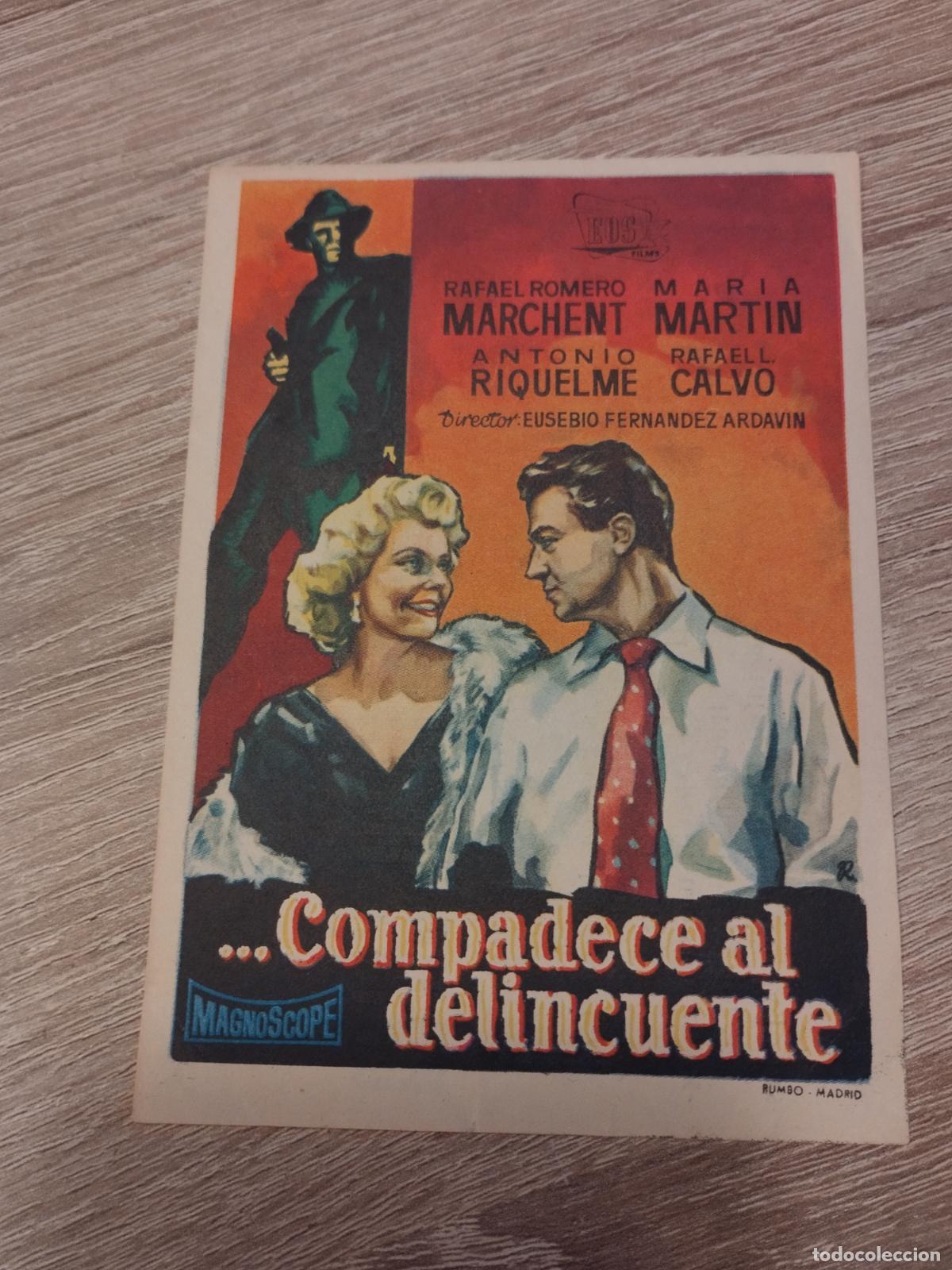 Flyers Publicitaires de Films Anciens: SEV. PROGRAMA DE CINE. ... COMPADECE AL DELINCUENTE. CINE MARIN. TERUEL