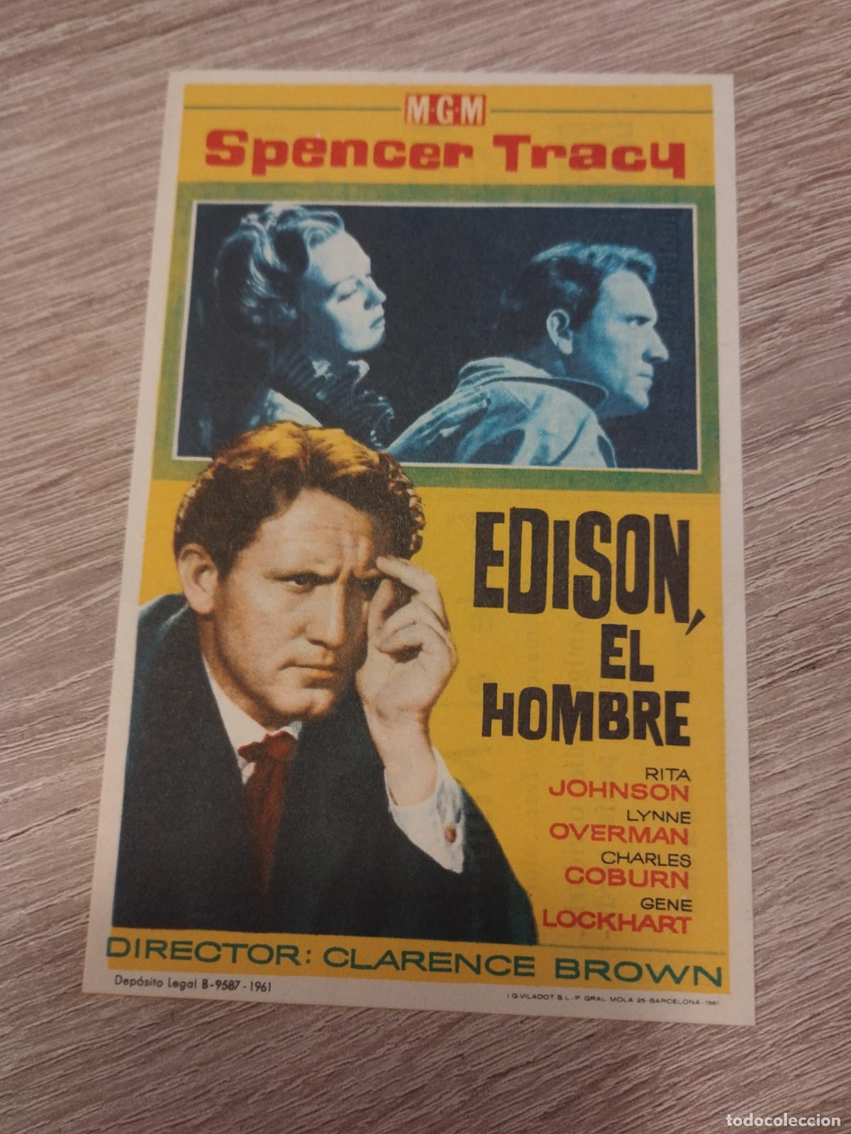 Cine: SEV. PROGRAMA DE CINE. EDISON, EL HOMBRE. CON SPENCER TRACY. CINE MARIN. TERUEL.