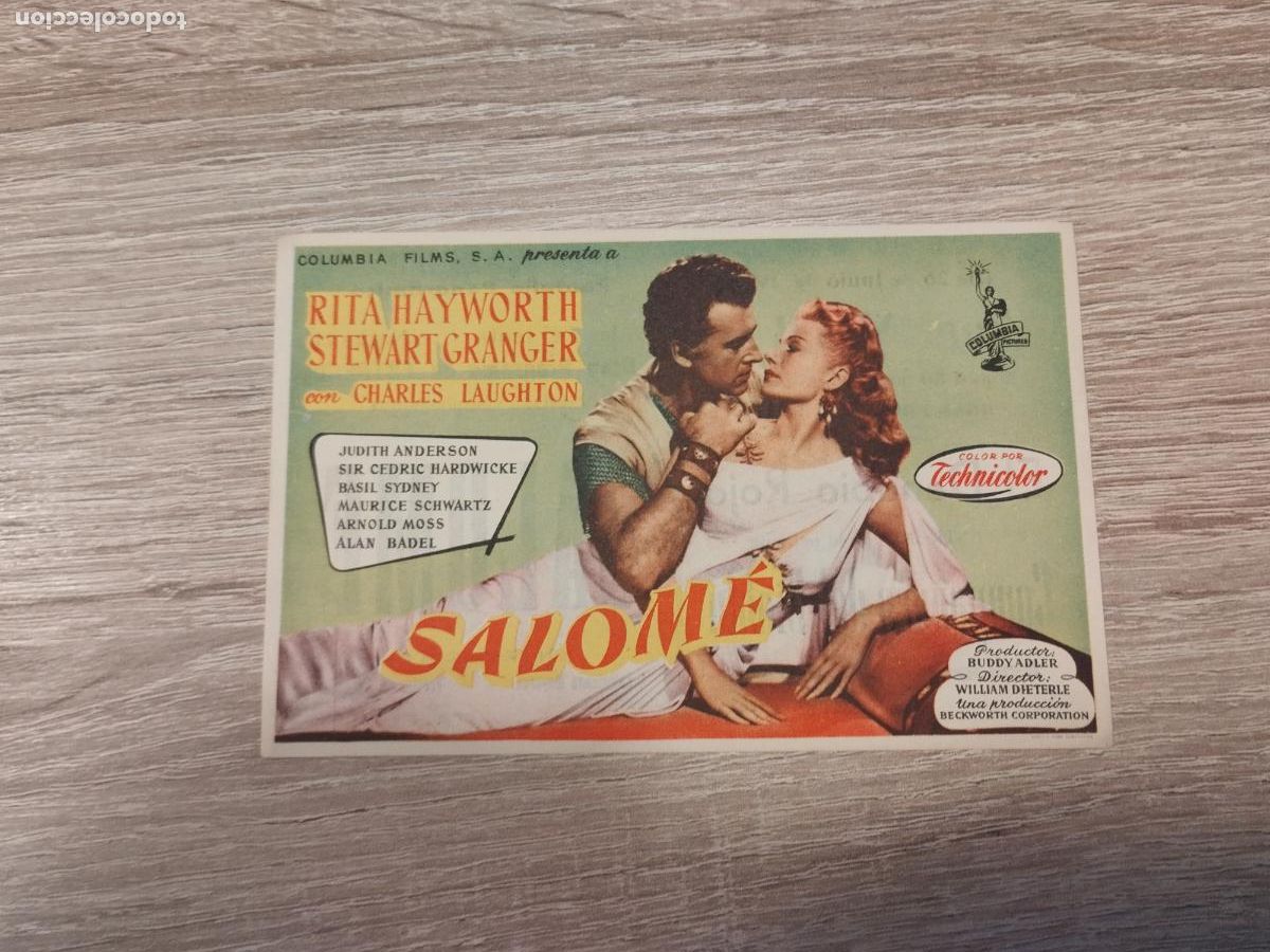Cinema: SEV. PROGRAMA DE CINE. SALOME. CON RITA HAYWORTH Y STEWART GRANGER. CINE MARIN. TERUEL.