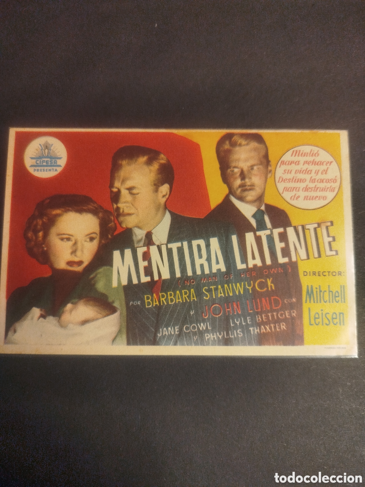 Cine: MENTIRA LATENTE S/PUBLICIDAD