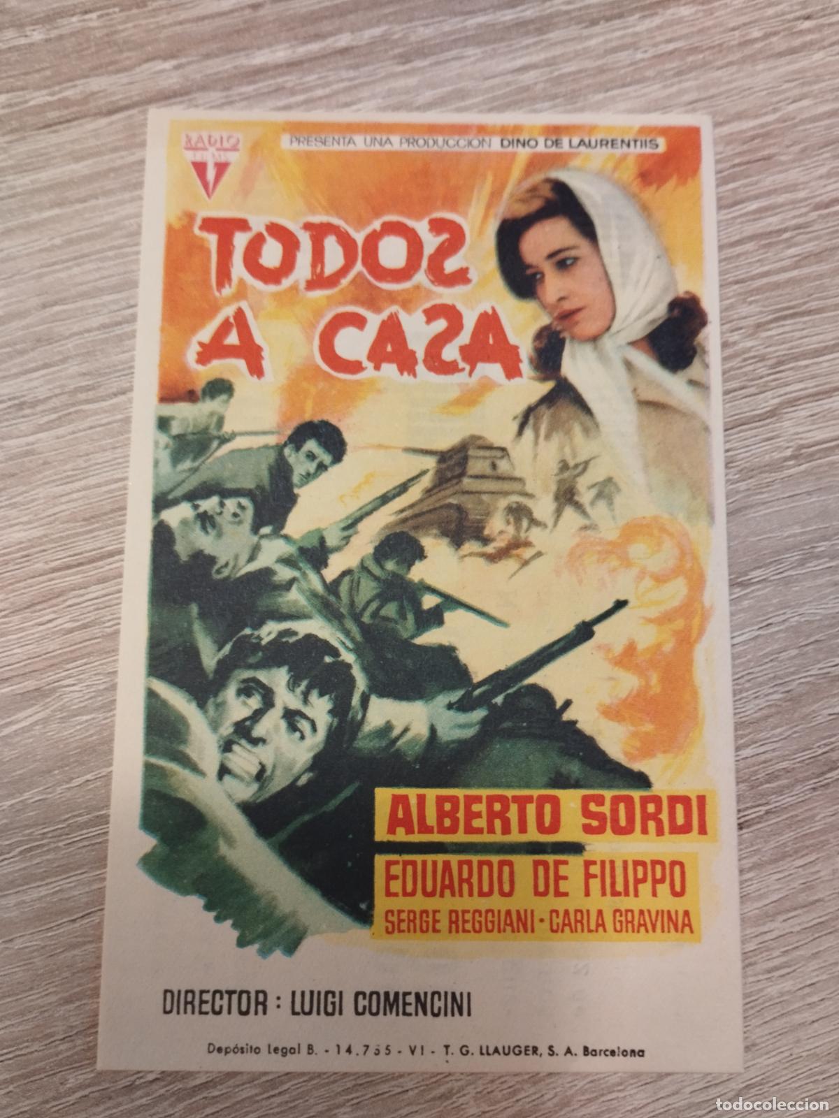 Flyers Publicitaires de Films Anciens: SEV. PROGRAMA DE CINE. TODOS A CASA. CINE MARIN. TERUEL.