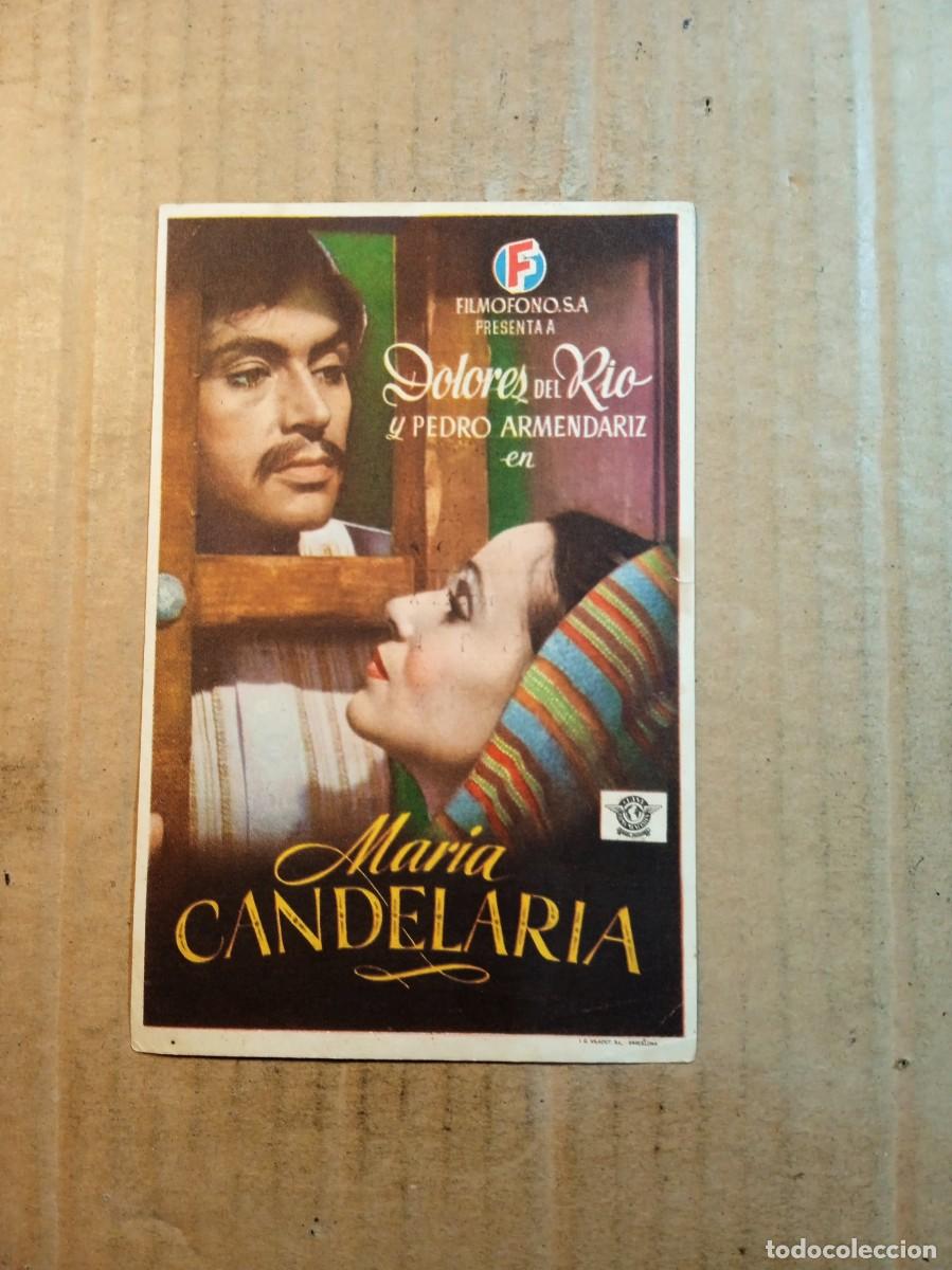 Cine: FOLLETO DE MANO CON PUBLICIDAD MARIA CANDELARIA